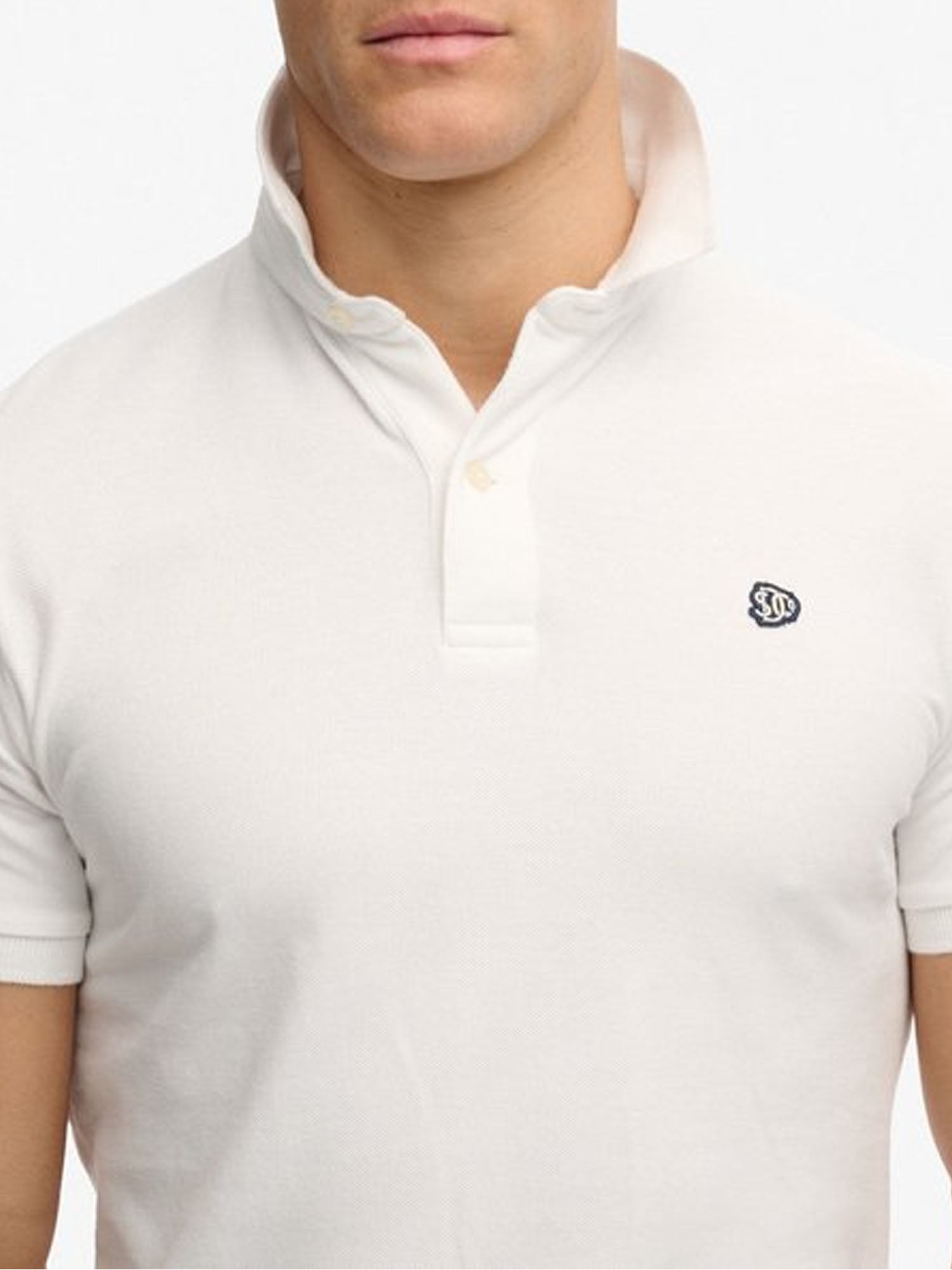 Superdry Polo Vintage Destroy Bianco