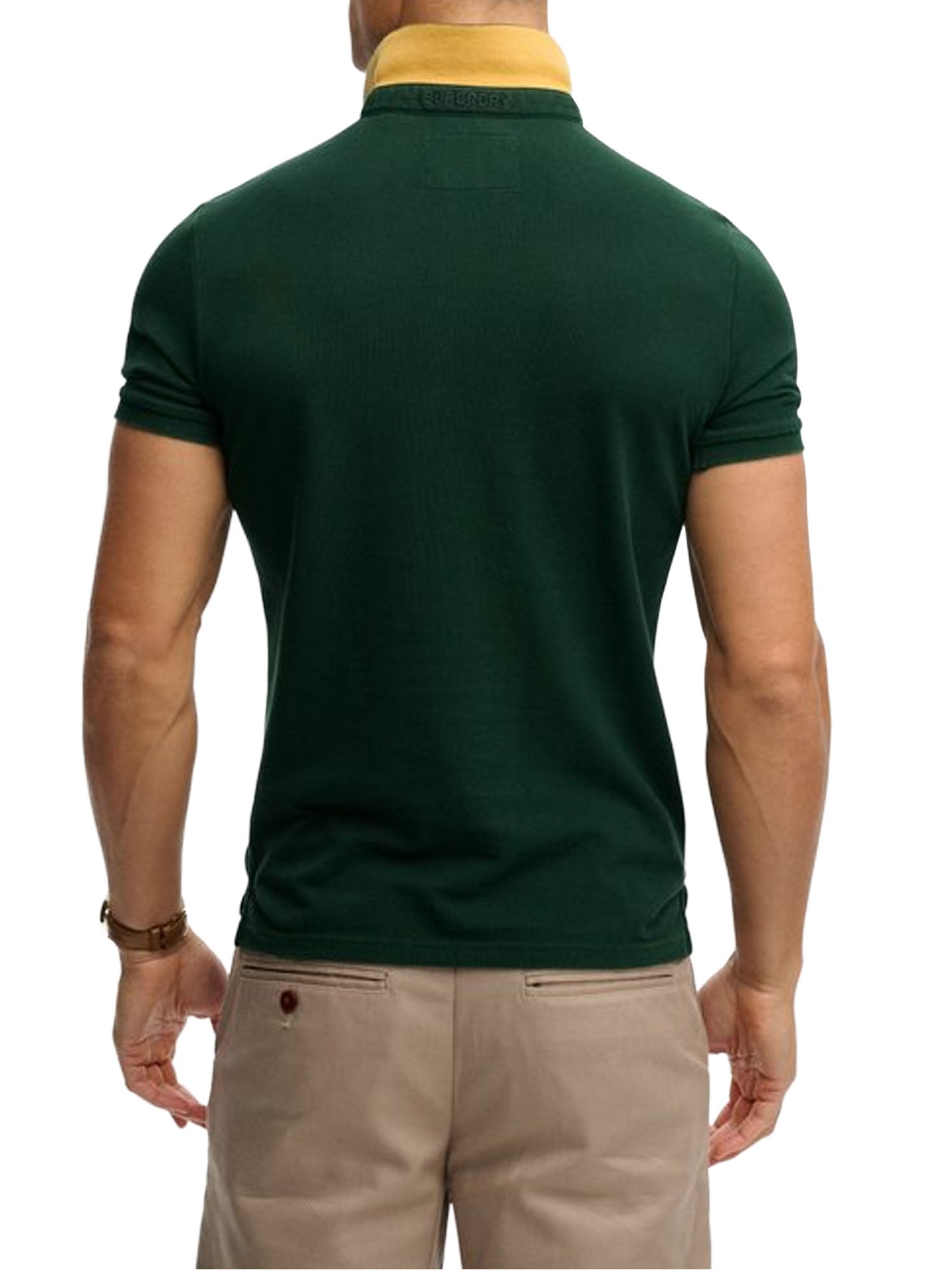 Superdry Polo Piqué Monogram Verde