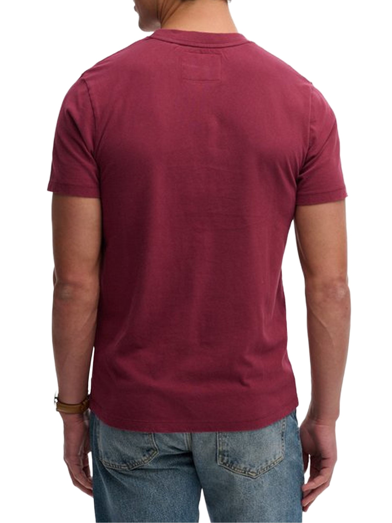 Superdry T-shirt Vintage Prep Vestibilità Comoda Bordeaux