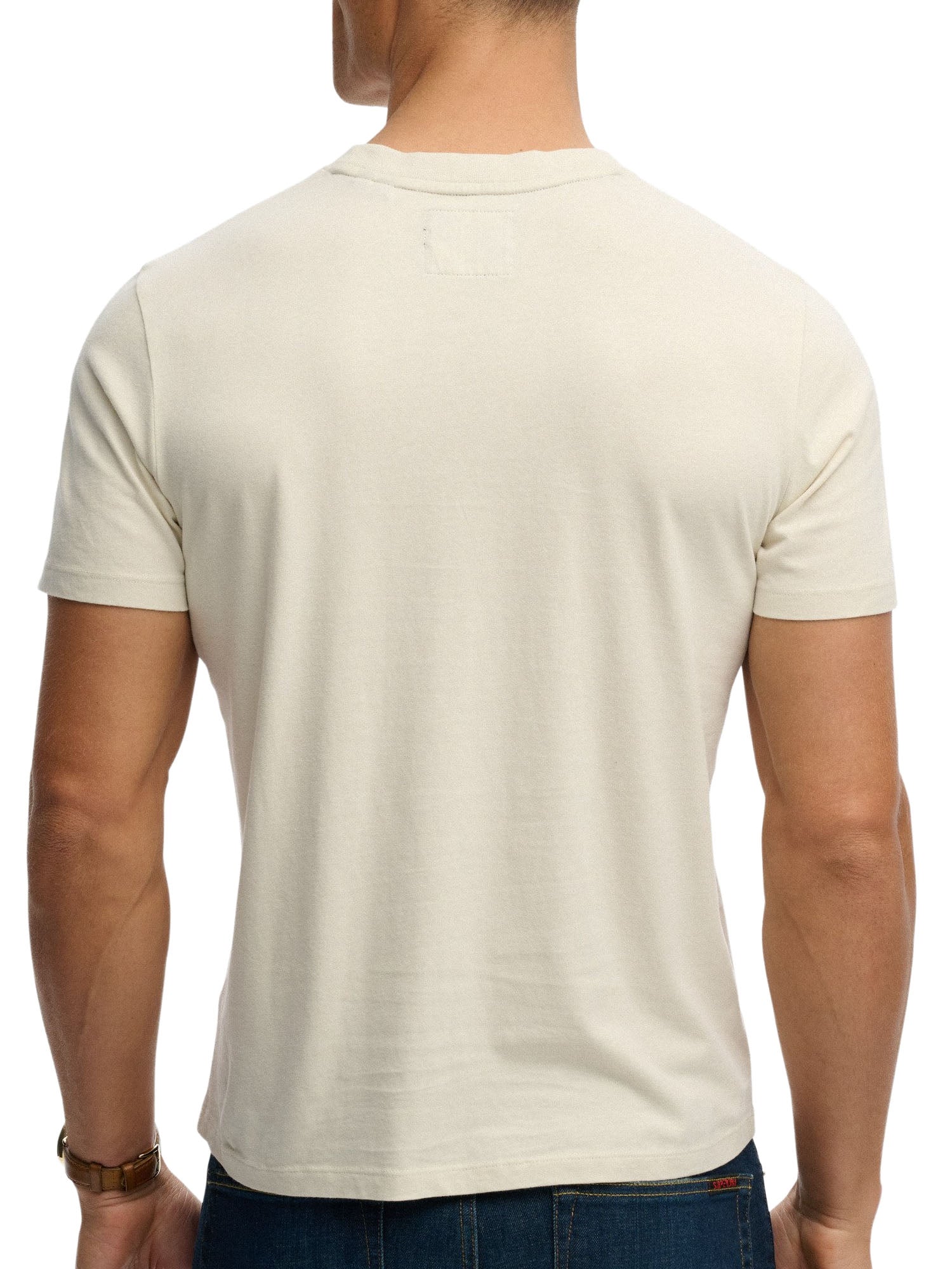 Superdry T-shirt Industry Worker Vestibilità Comoda Beige