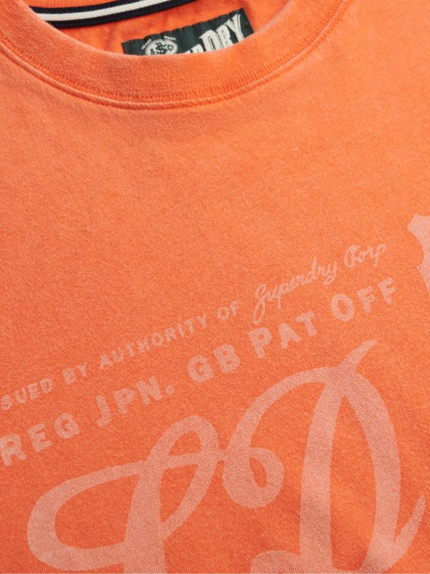 Superdry T-shirt Industry Worker Vestibilità Comoda Arancione