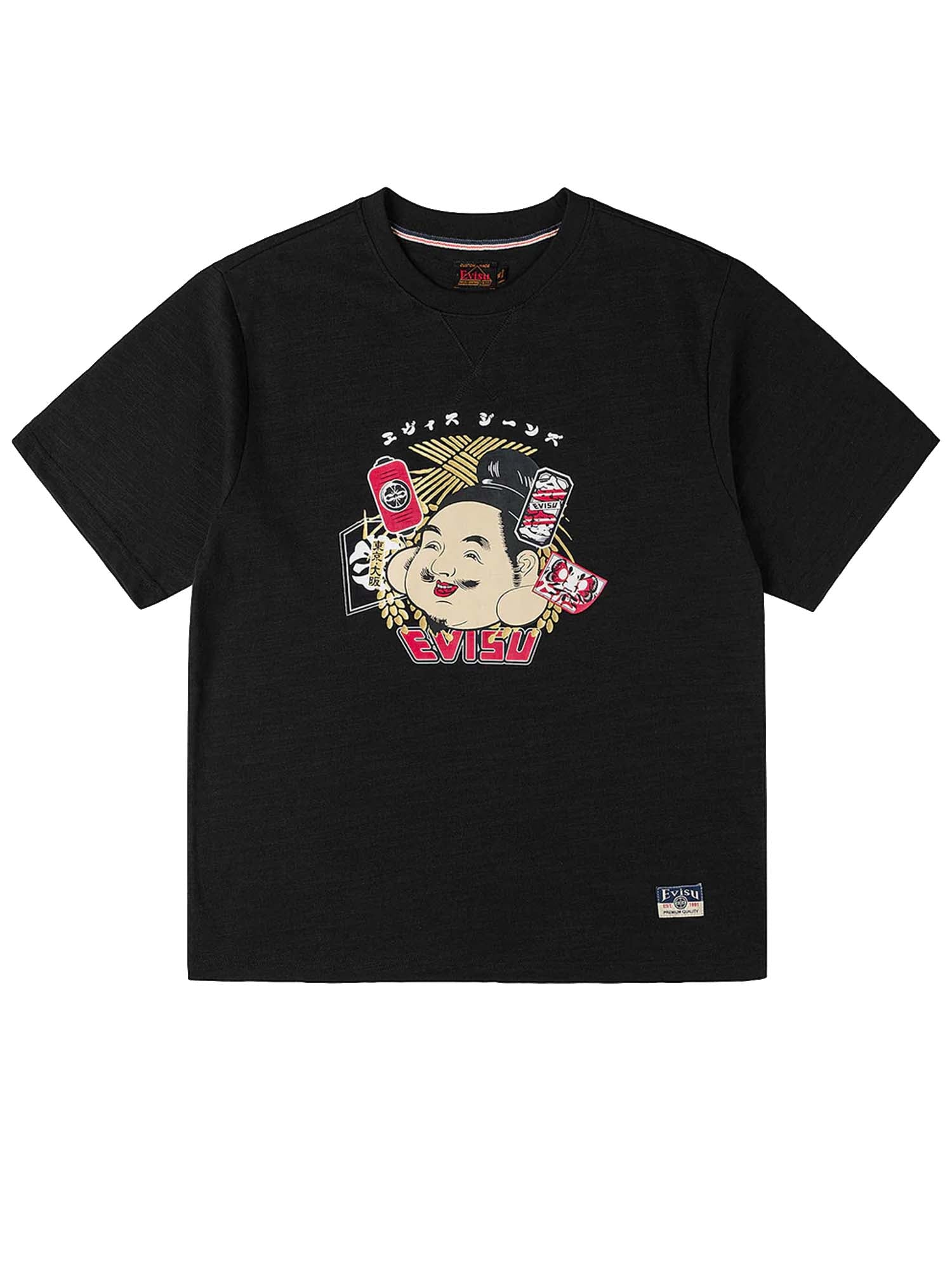 Evisu Godhead Printed T-shirt Nero