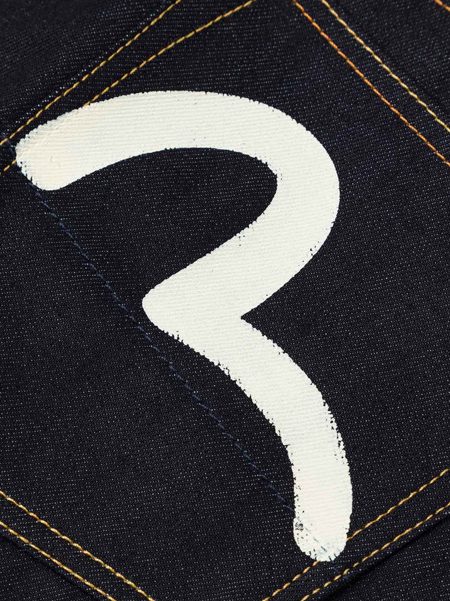 Evisu Ecru Seagull Print Taper Fit Jeans #2017 Blu