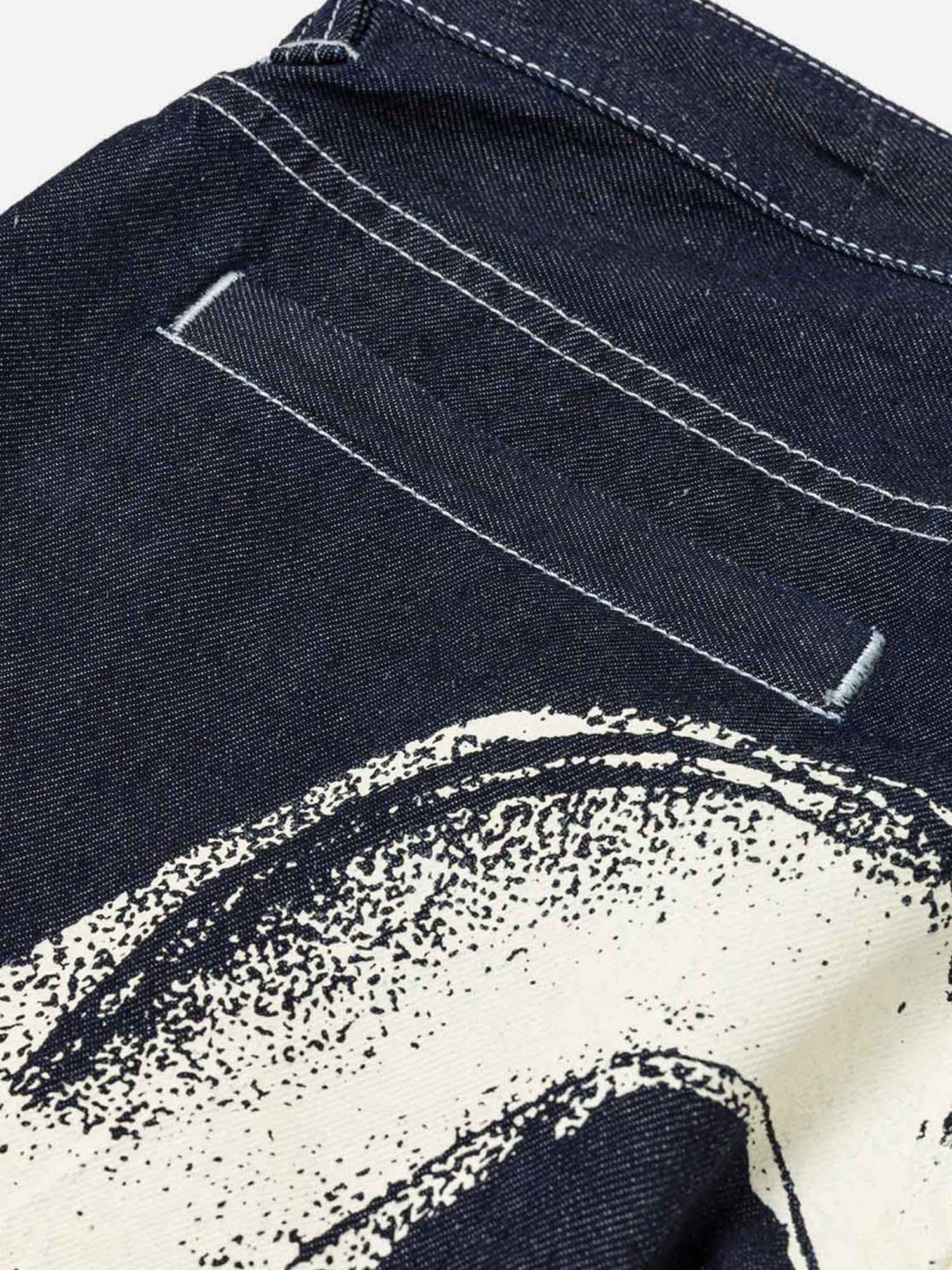 Evisu Brushstroke Daicock Jeans #2030 Blu