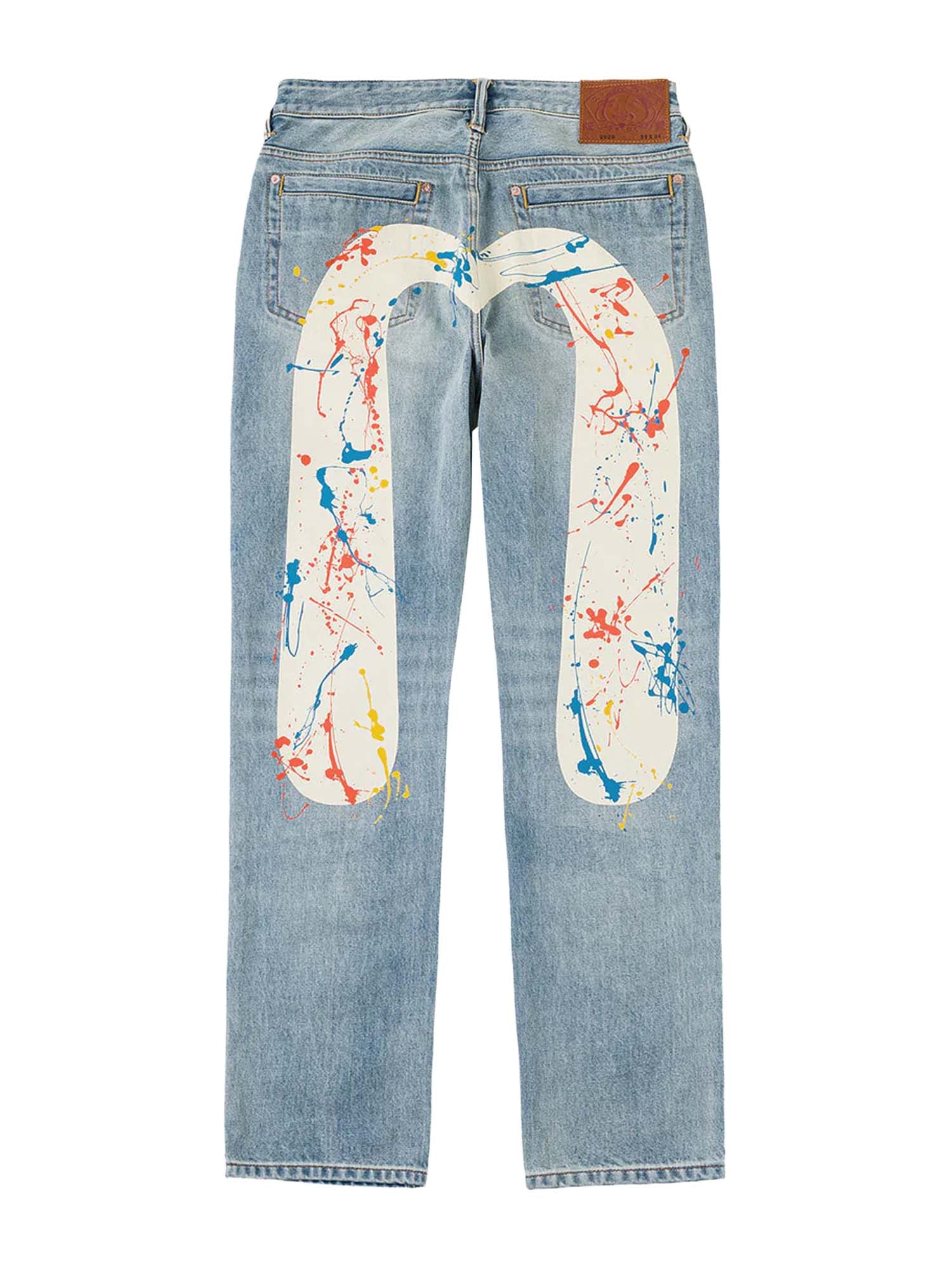 Evisu Splash Daicock Jeans #2020 Azzurro