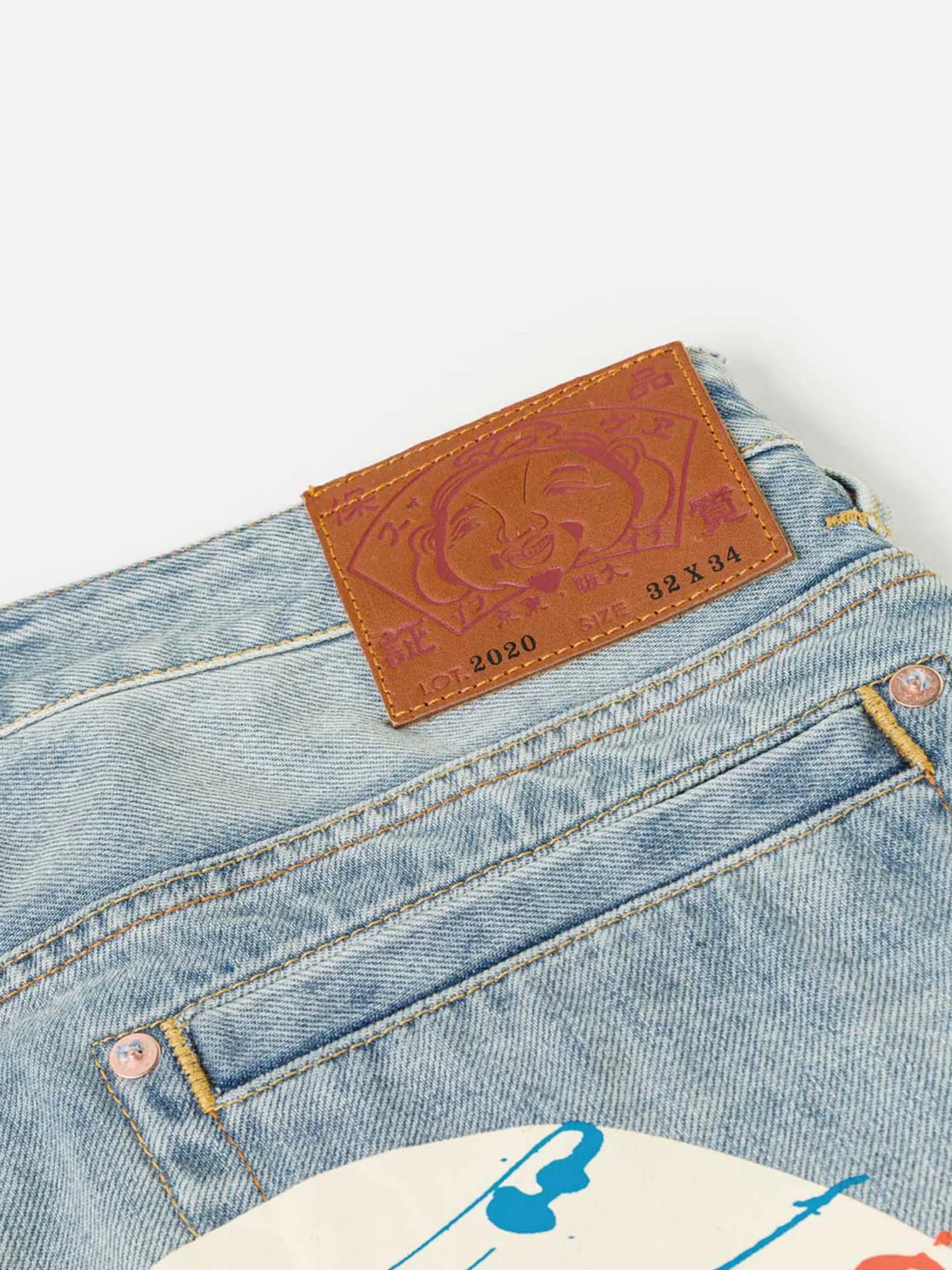 Evisu Splash Daicock Jeans 2020 Azzurro