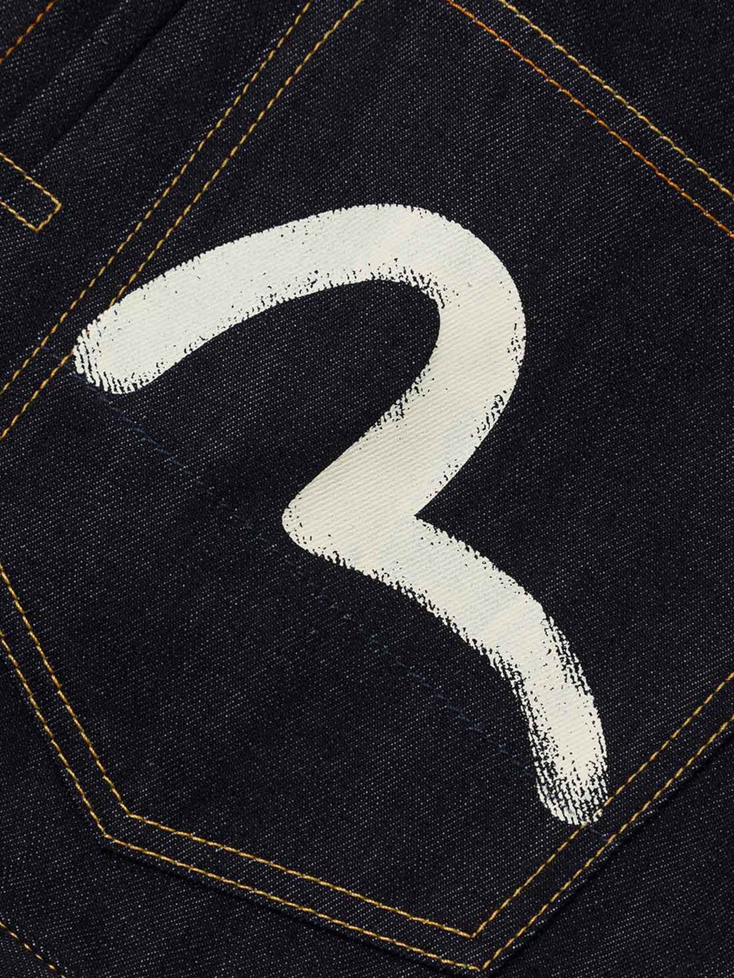 Evisu Ecru Seagull Print Relax Fit Denim Jacket Blu