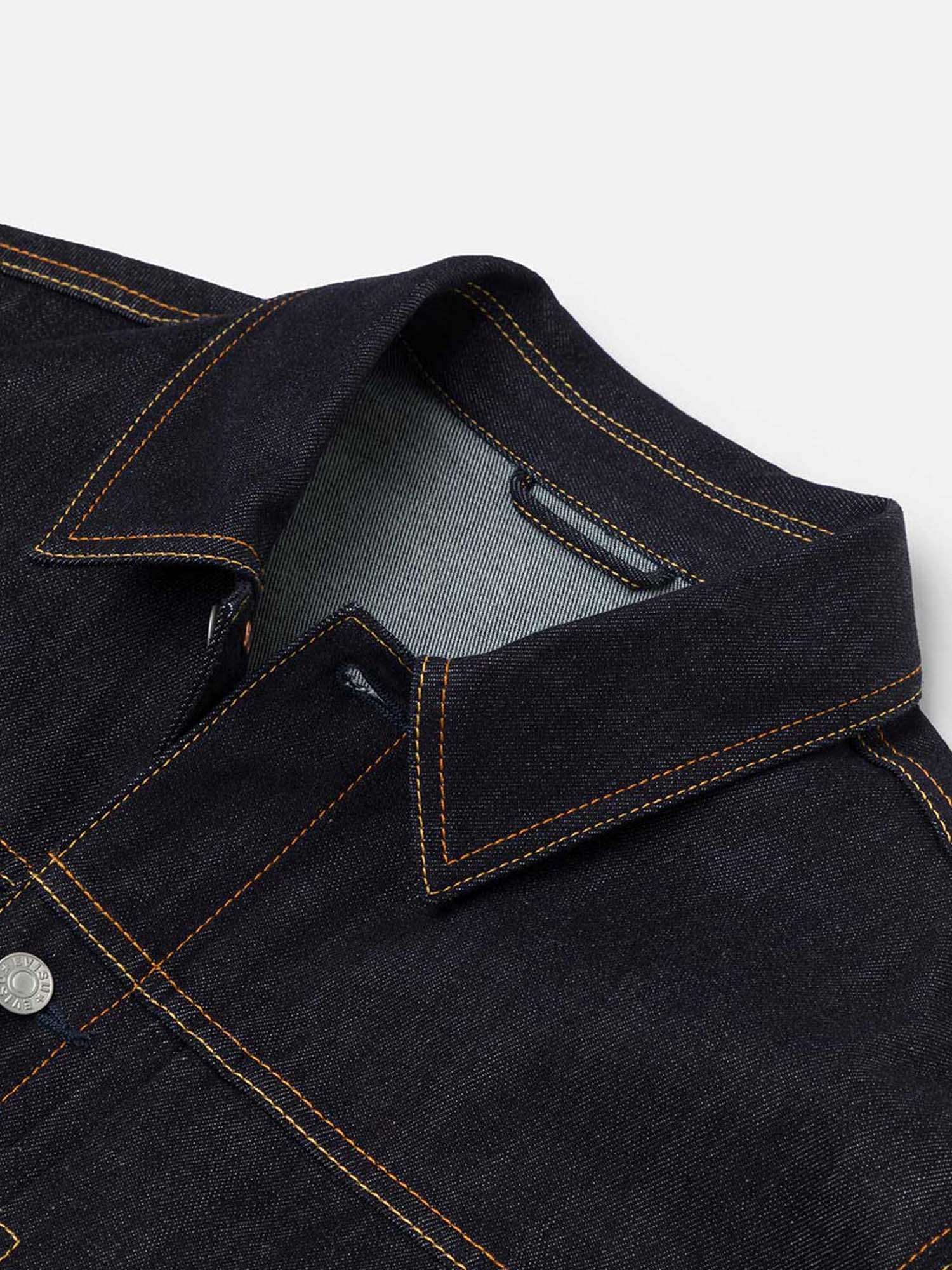 Evisu Ecru Seagull Print Relax Fit Denim Jacket Blu