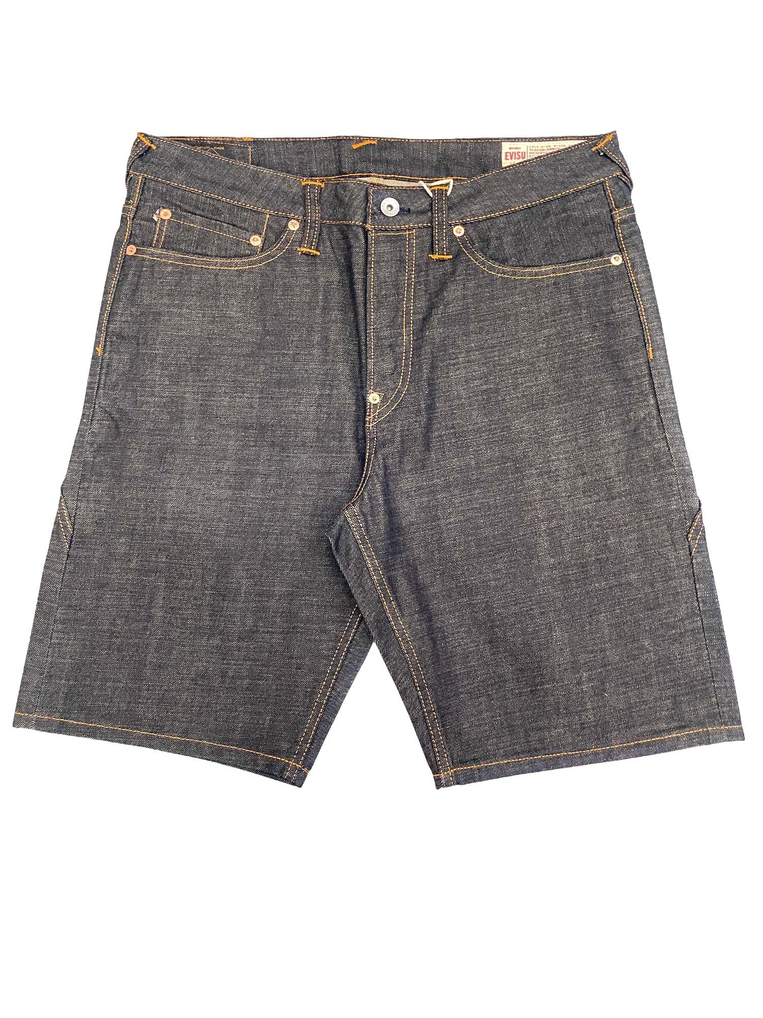 Evisu Shorts Seagull Printed Pocket Denim Blu