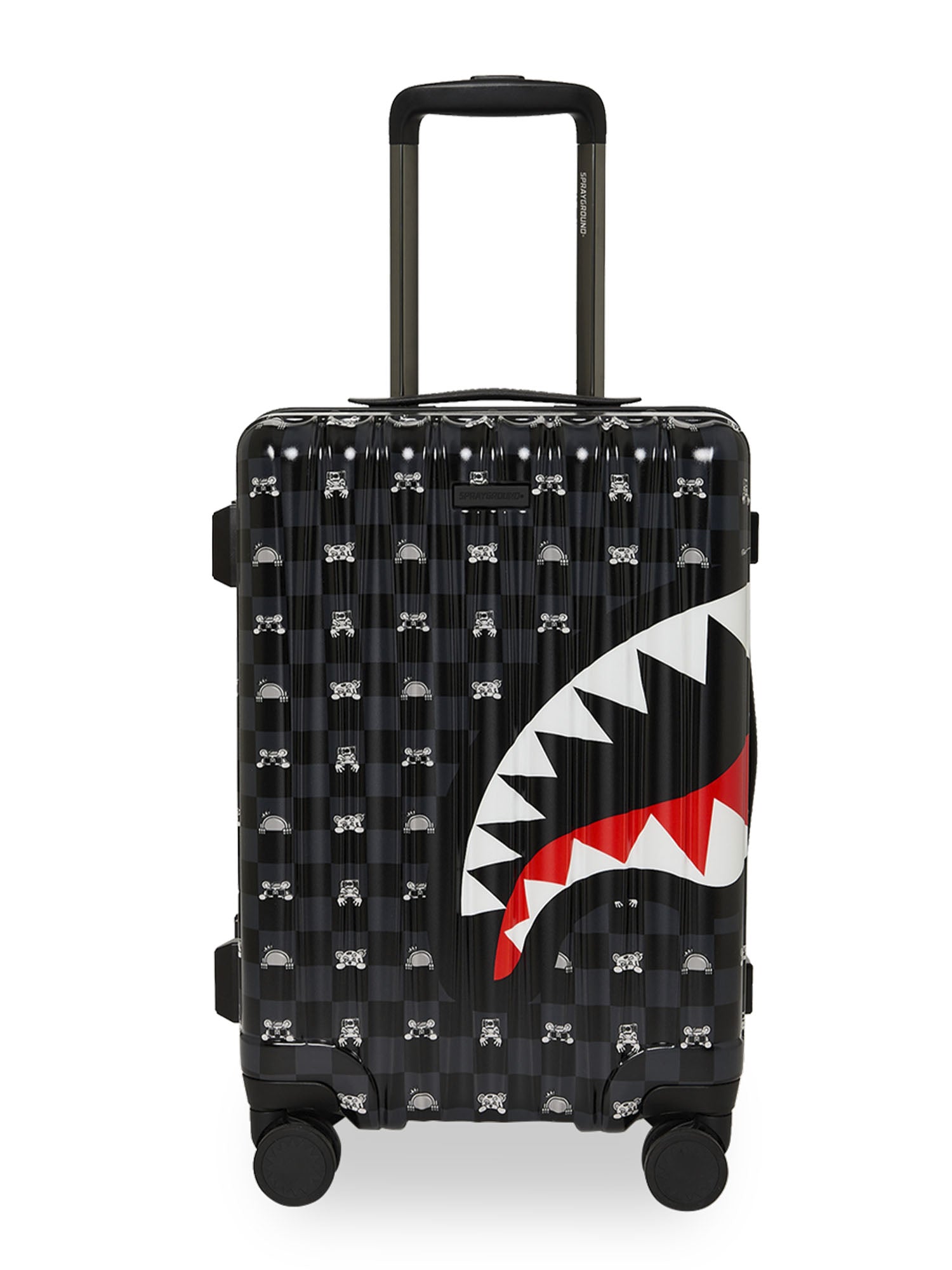 Sprayground Side Drip Black Check Carry On Hard Nero