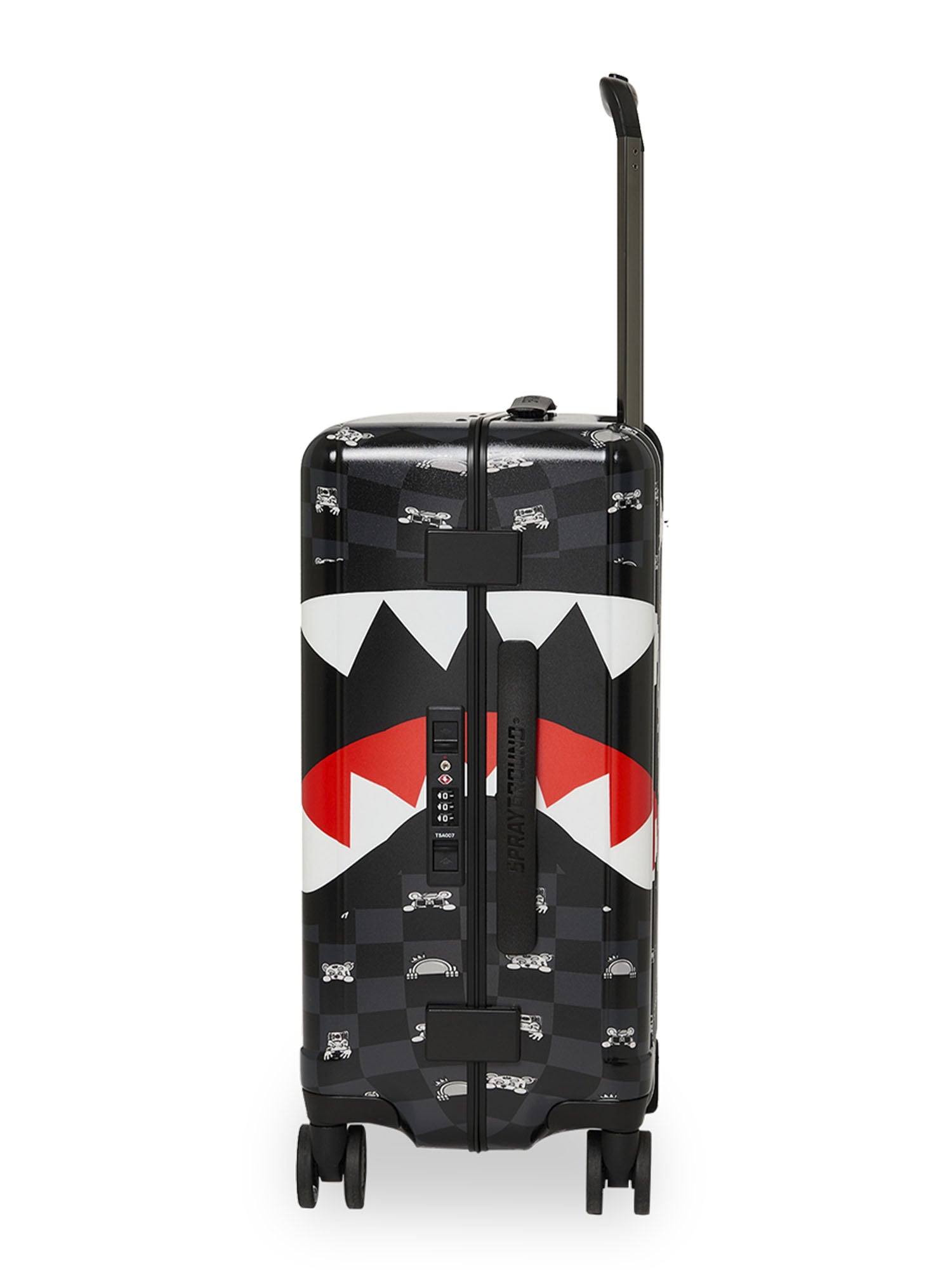 Sprayground Side Drip Black Check Carry On Hard Nero