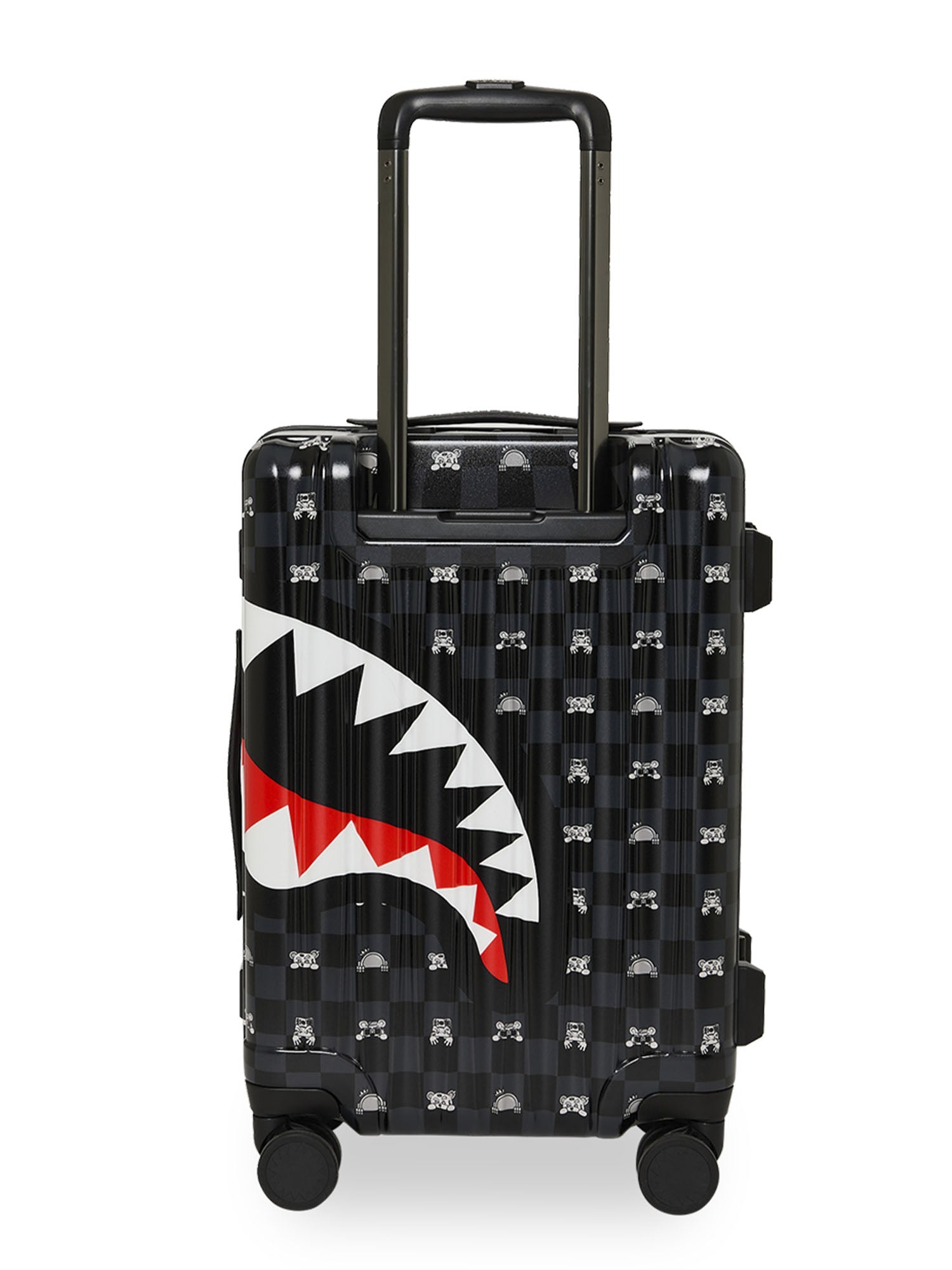 Sprayground Side Drip Black Check Carry On Hard Nero