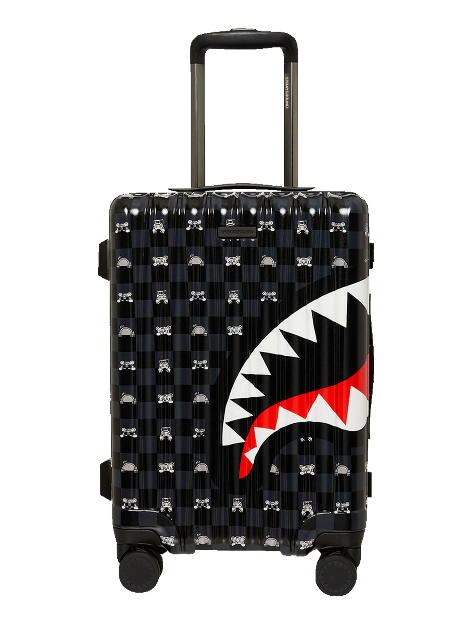 Sprayground Side Drip Black Check Carry On Hard Nero