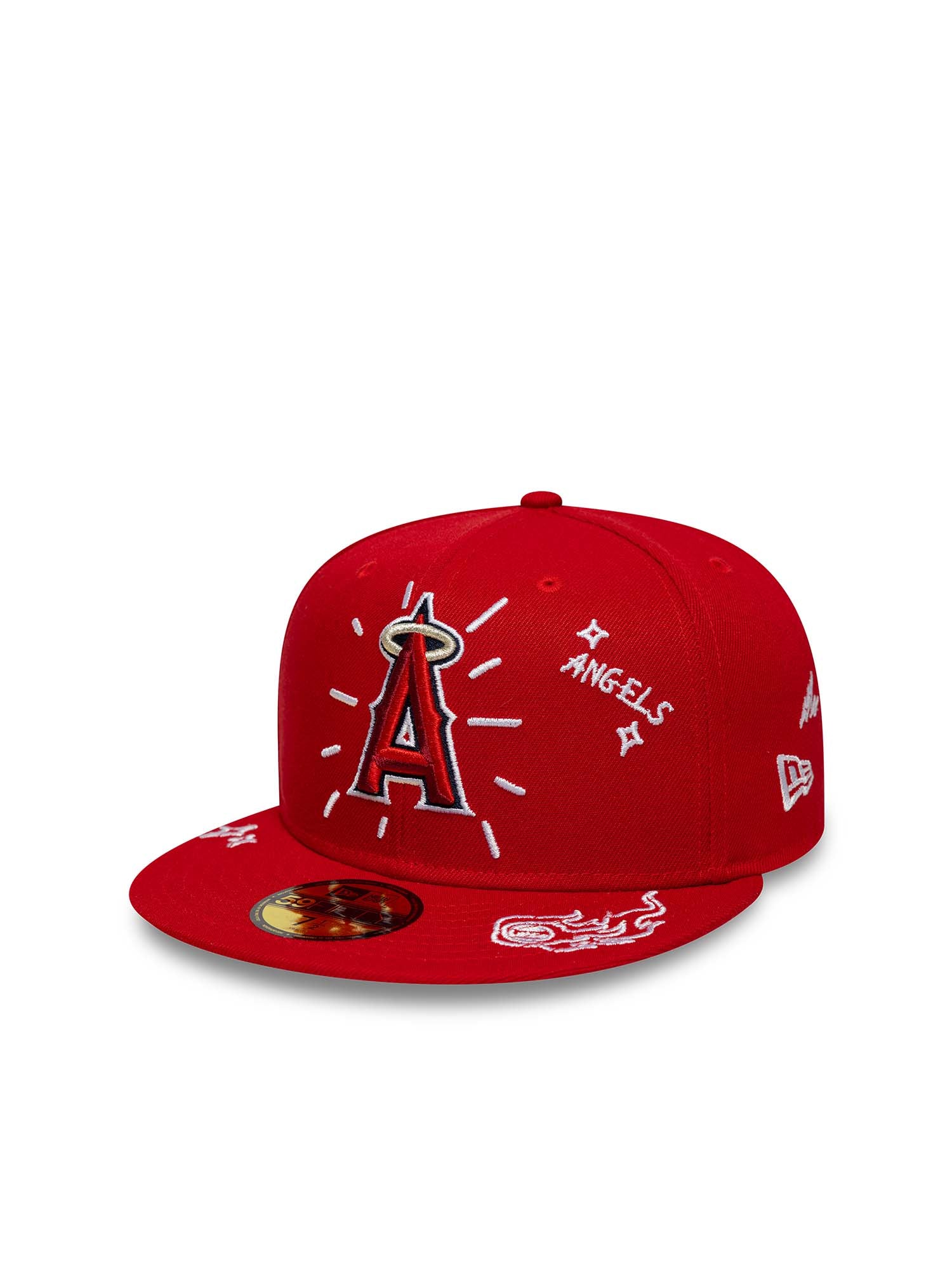 New Era Cappellino 59FIFTY Fitted Los Angeles Angels Scribble Rosso