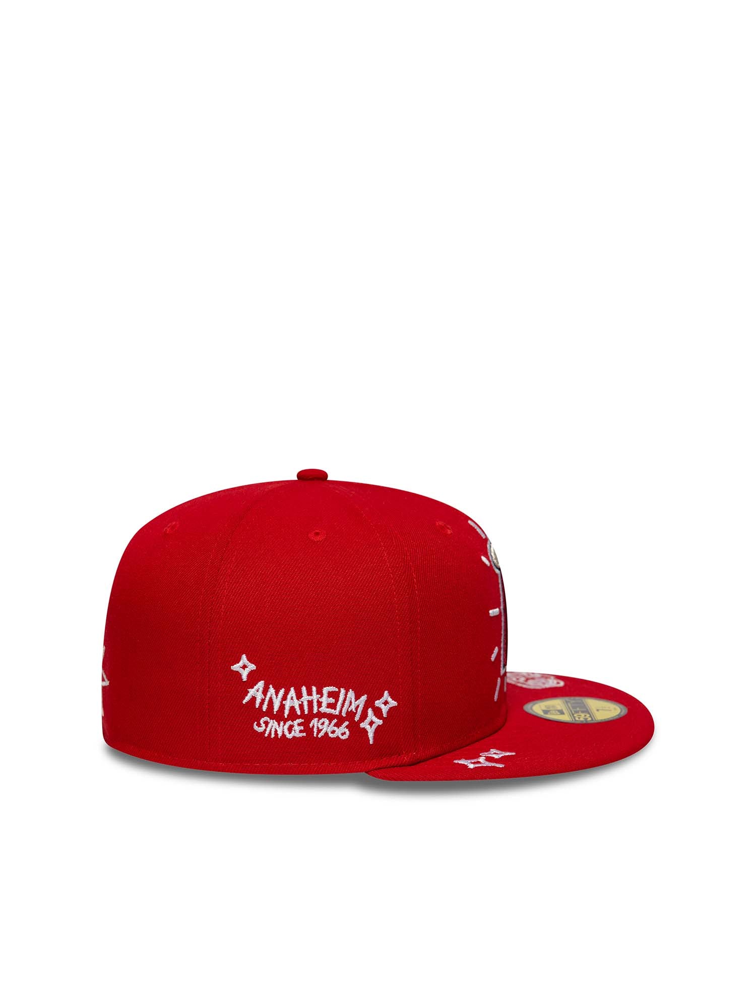 New Era Cappellino 59FIFTY Fitted Los Angeles Angels Scribble Rosso