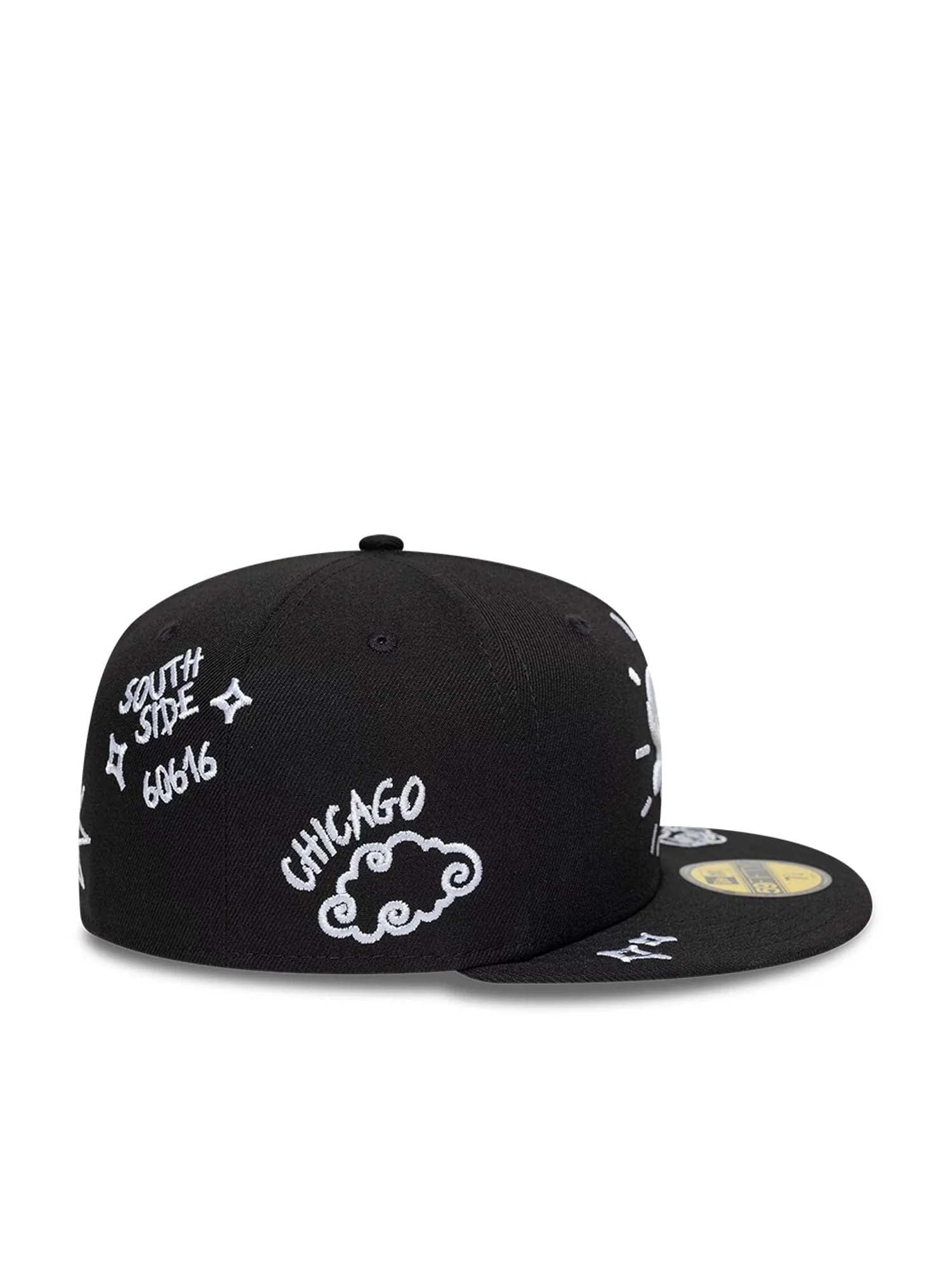 New Era Cappellino 59FIFTY Fitted Chicago White Sox MLB Scribble Nero