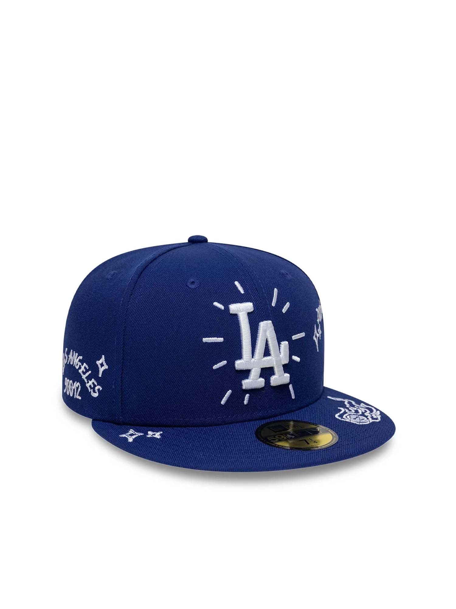 New Era Cappellino 59FIFTY Fitted LA Dodgers MLB Scribble Blu