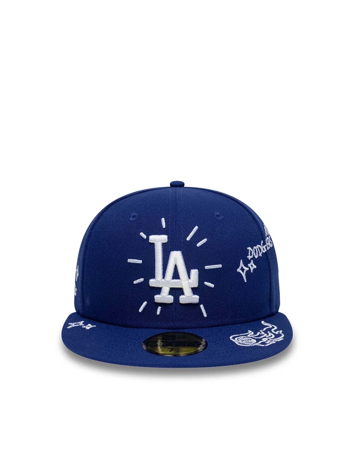 New Era Cappellino 59FIFTY Fitted LA Dodgers MLB Scribble Blu