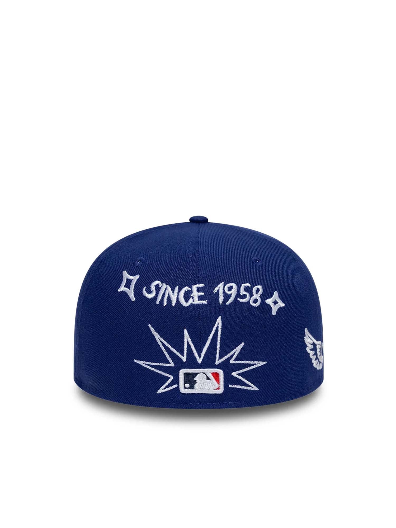 New Era Cappellino 59FIFTY Fitted LA Dodgers MLB Scribble Blu