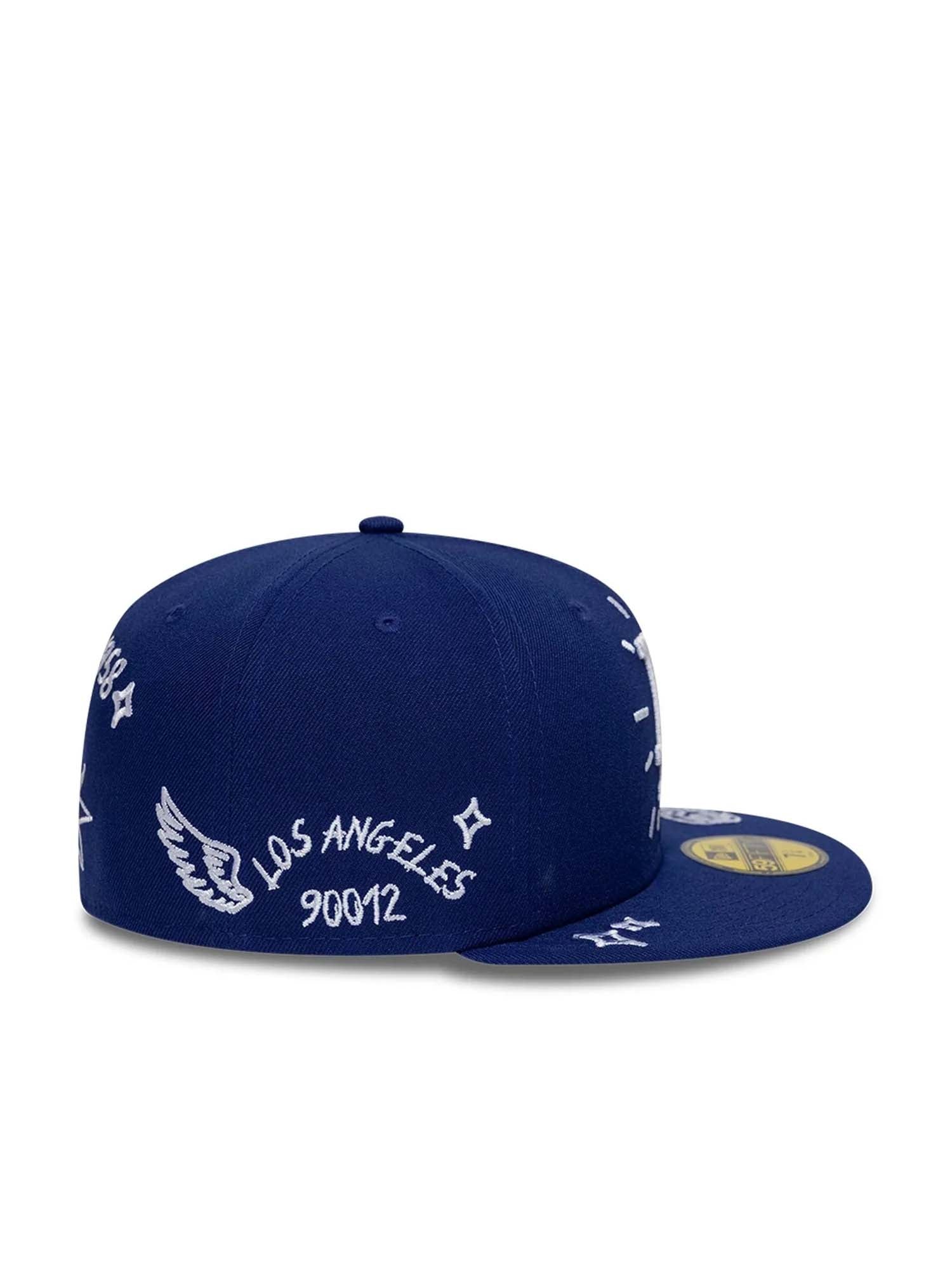 New Era Cappellino 59FIFTY Fitted LA Dodgers MLB Scribble Blu