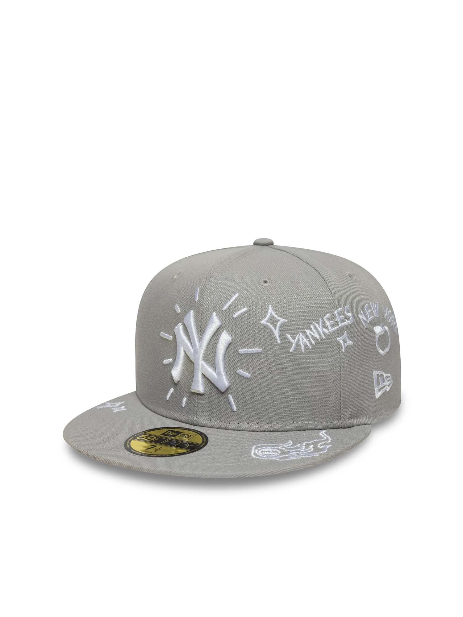 New Era Cappellino 59FIFTY Fitted New York Yankees MLB Scribble Grigio