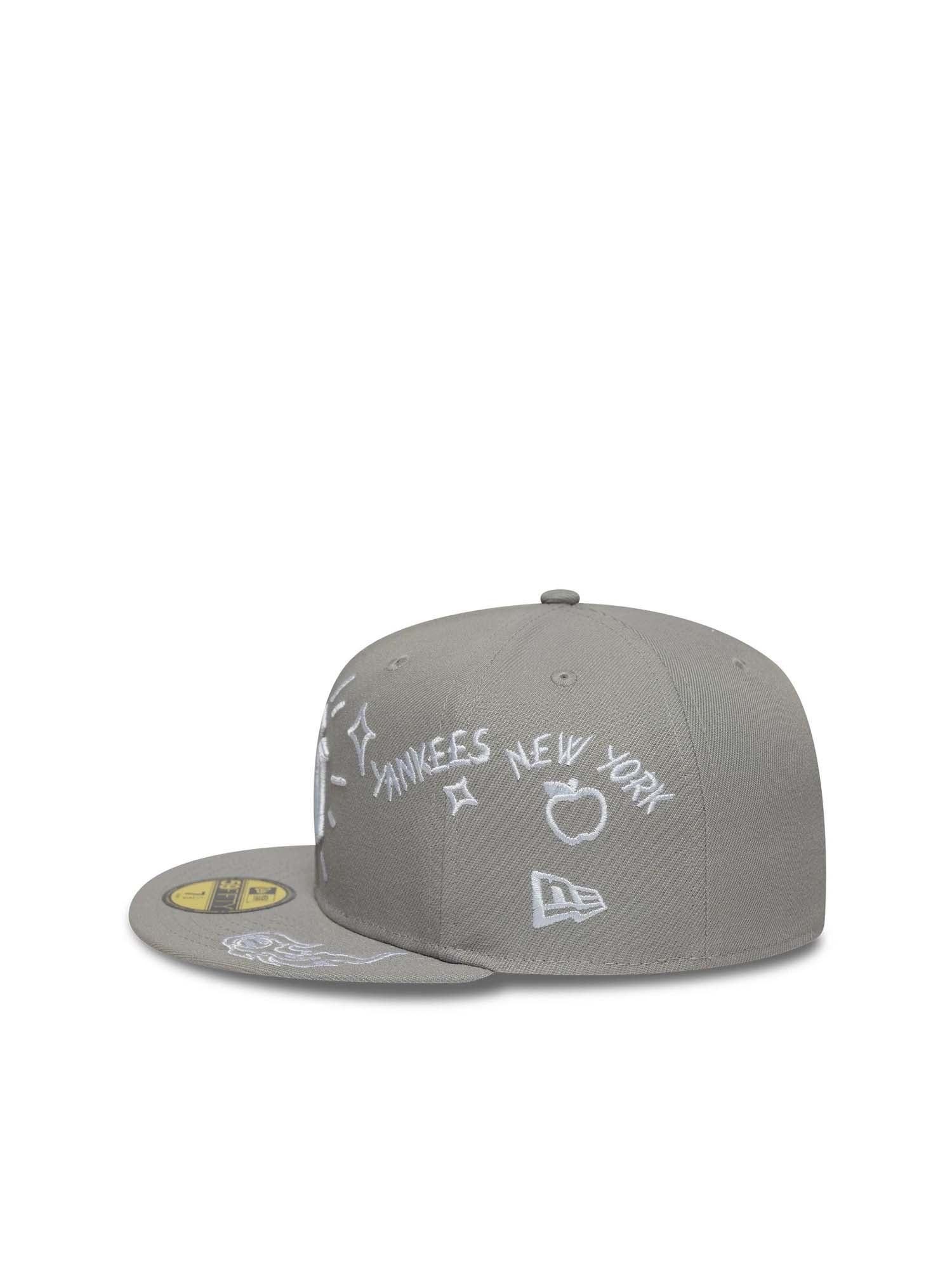 New Era Cappellino 59FIFTY Fitted New York Yankees MLB Scribble Grigio