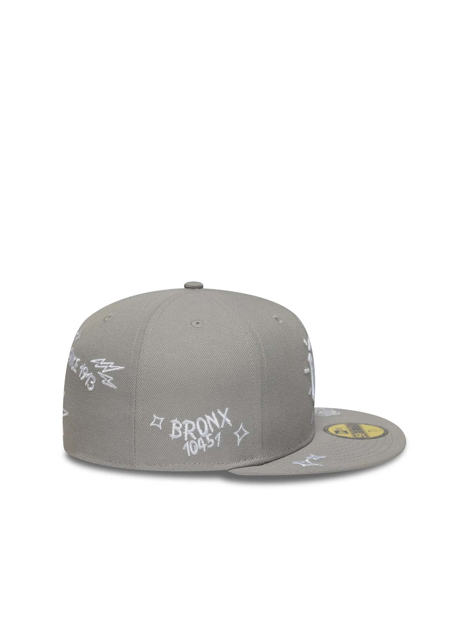 New Era Cappellino 59FIFTY Fitted New York Yankees MLB Scribble Grigio
