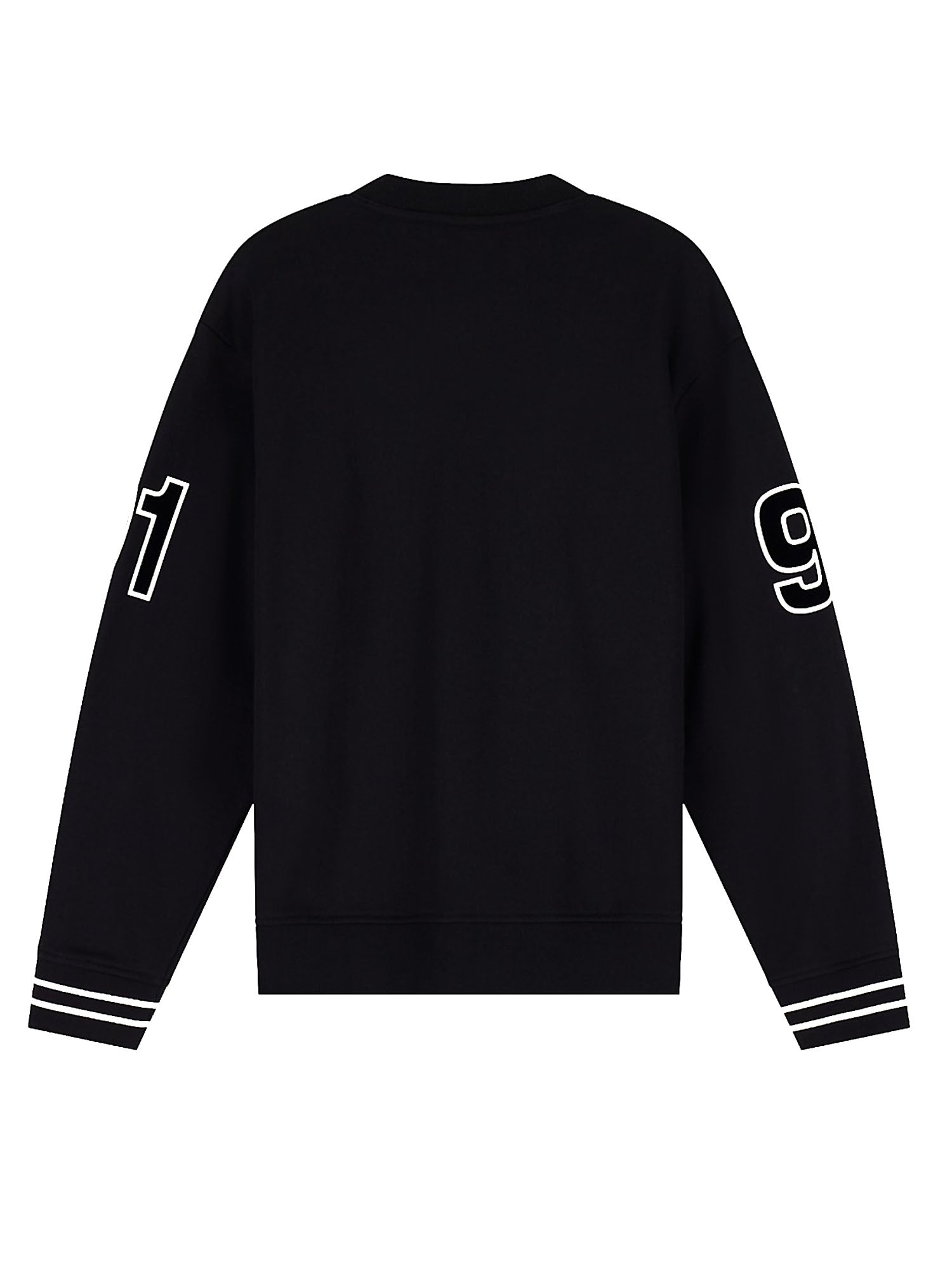 Armani Exchange Felpa vestibilità regular in tessuto french terry di cotone Nero