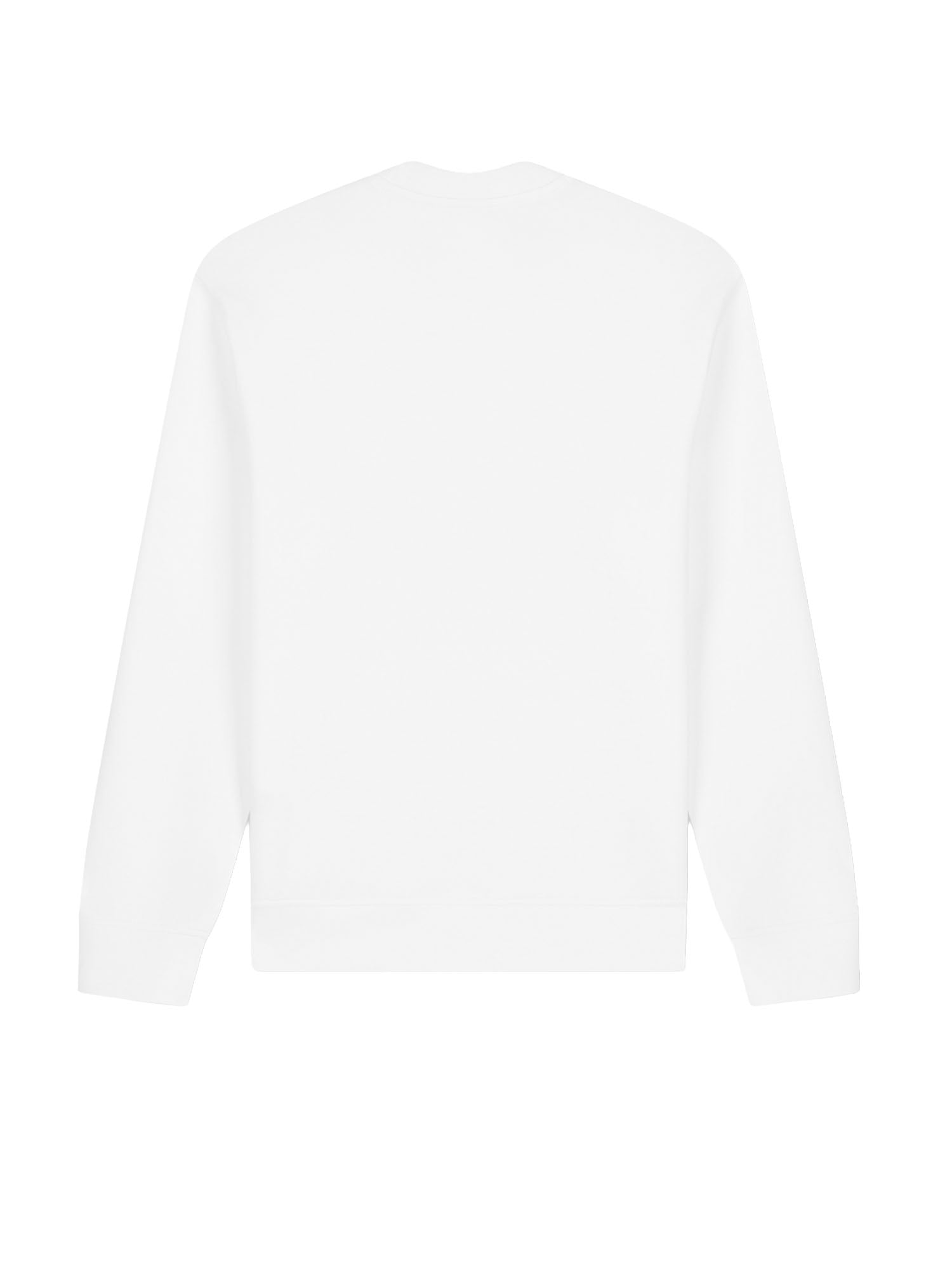Armani Exchange felpa regular fit in jersey di cotone stretch Bianco