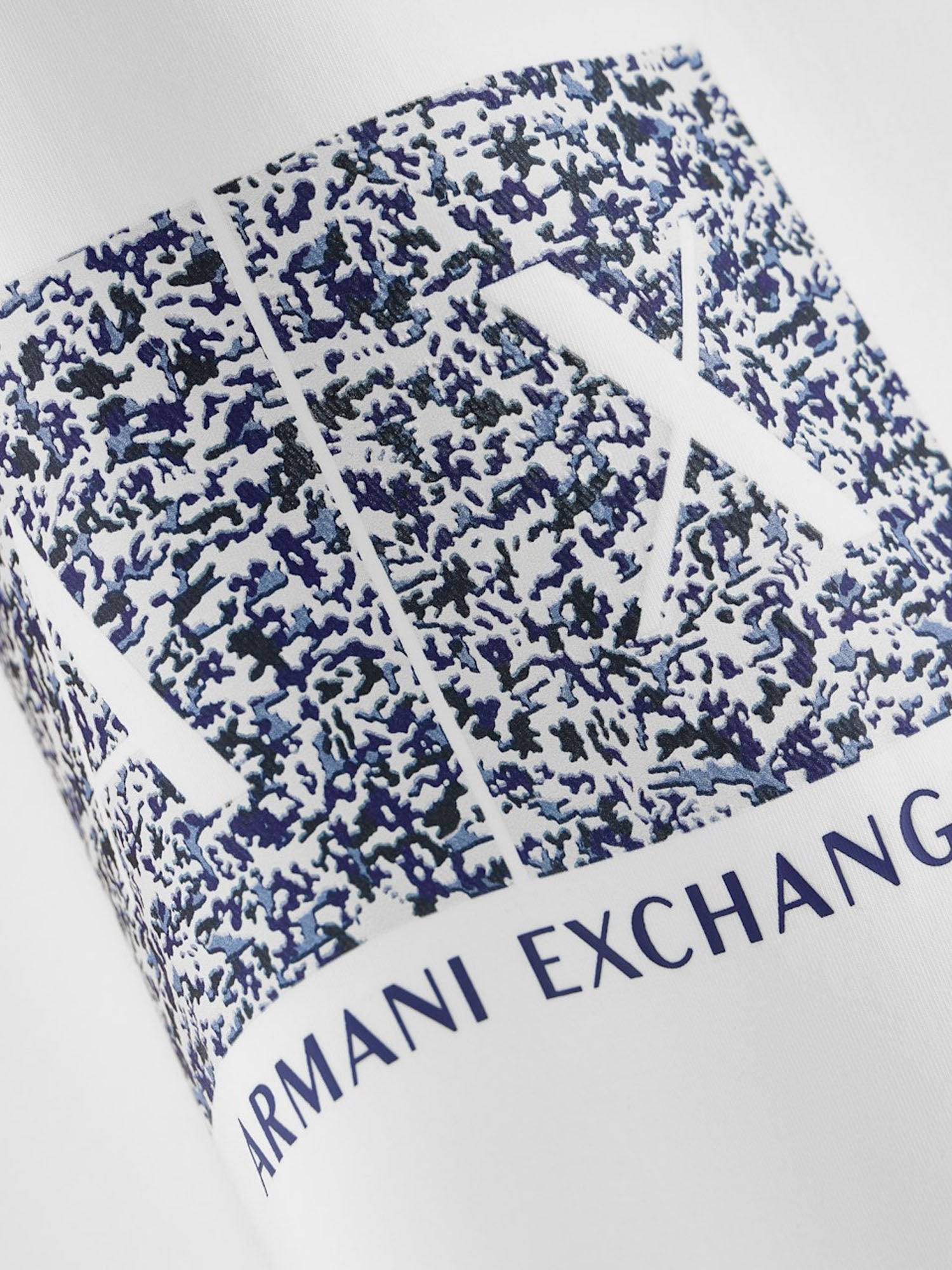 Armani Exchange felpa regular fit in jersey di cotone stretch Bianco