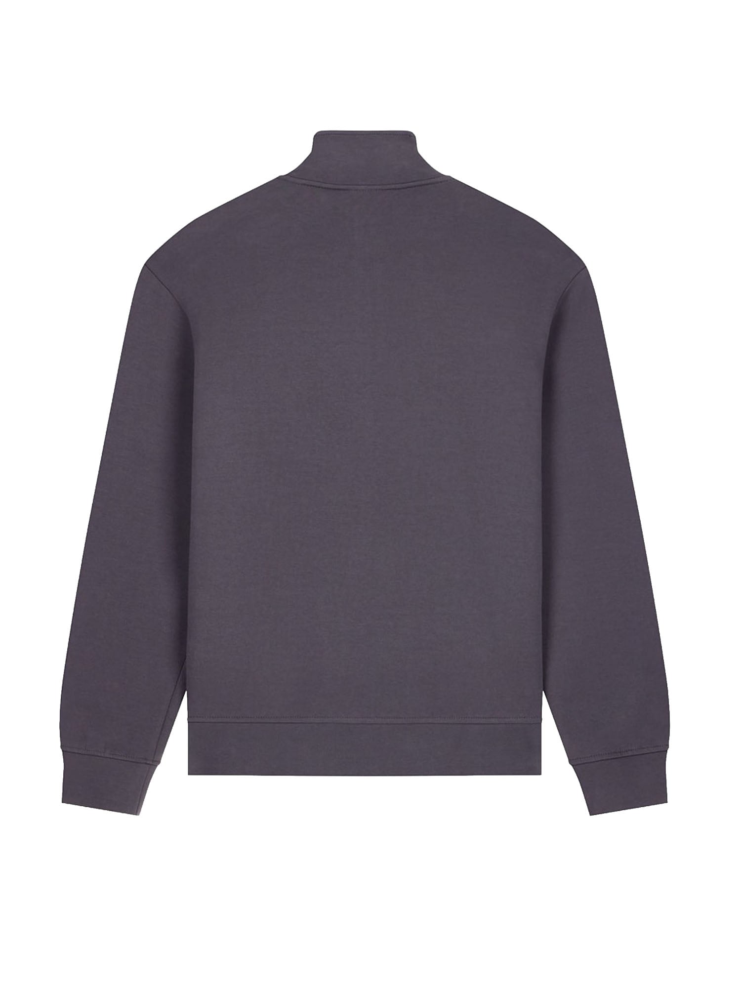 Armani Exchange Felpa Crossover in cotone stretch con zip e collo alto Grigio