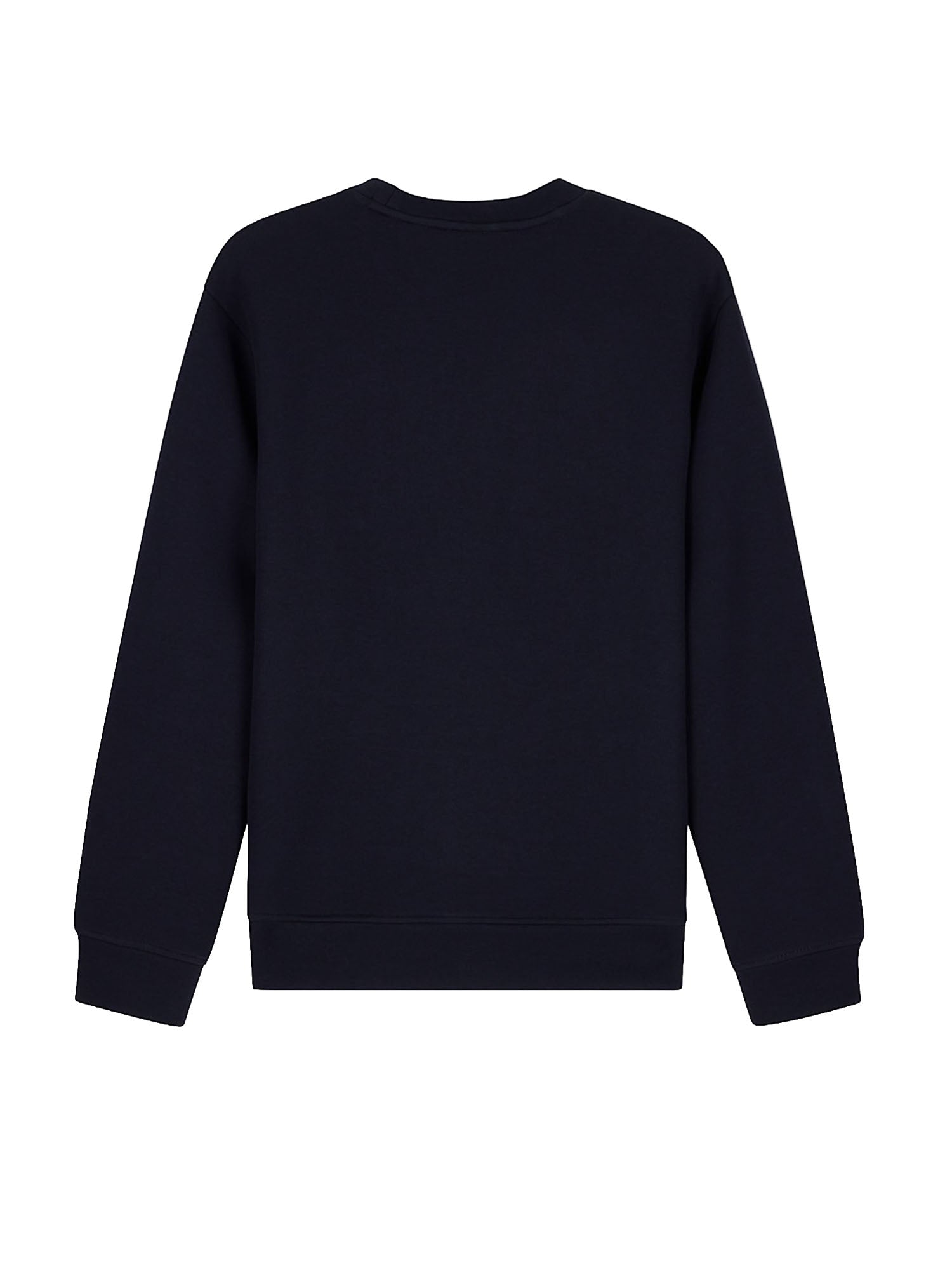 Armani Exchange Felpa girocollo in piquet stretch con patch logo circolare Blu