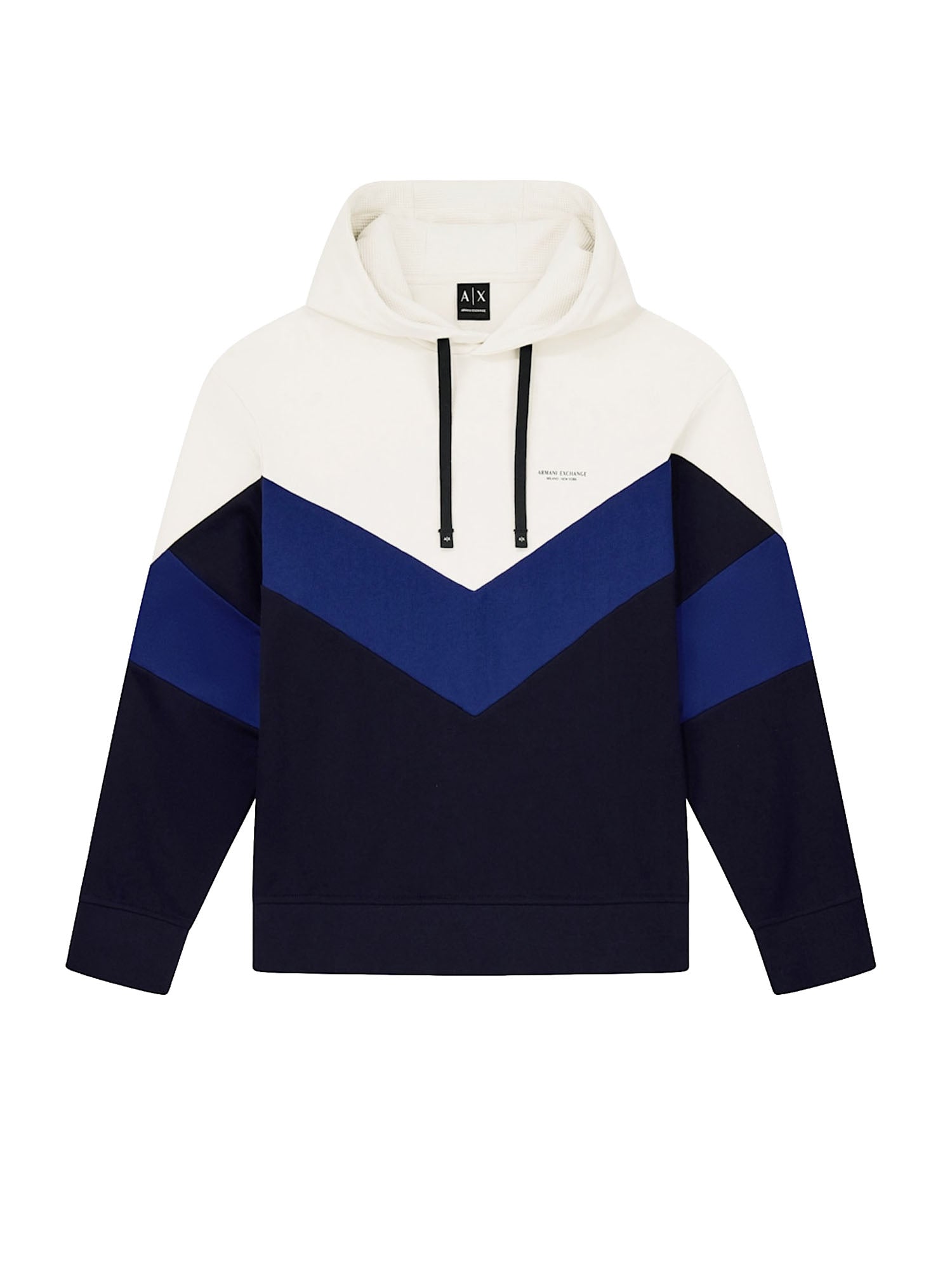 Armani Exchange Felpa con cappuccio in cotone french terry e logo Multicolore