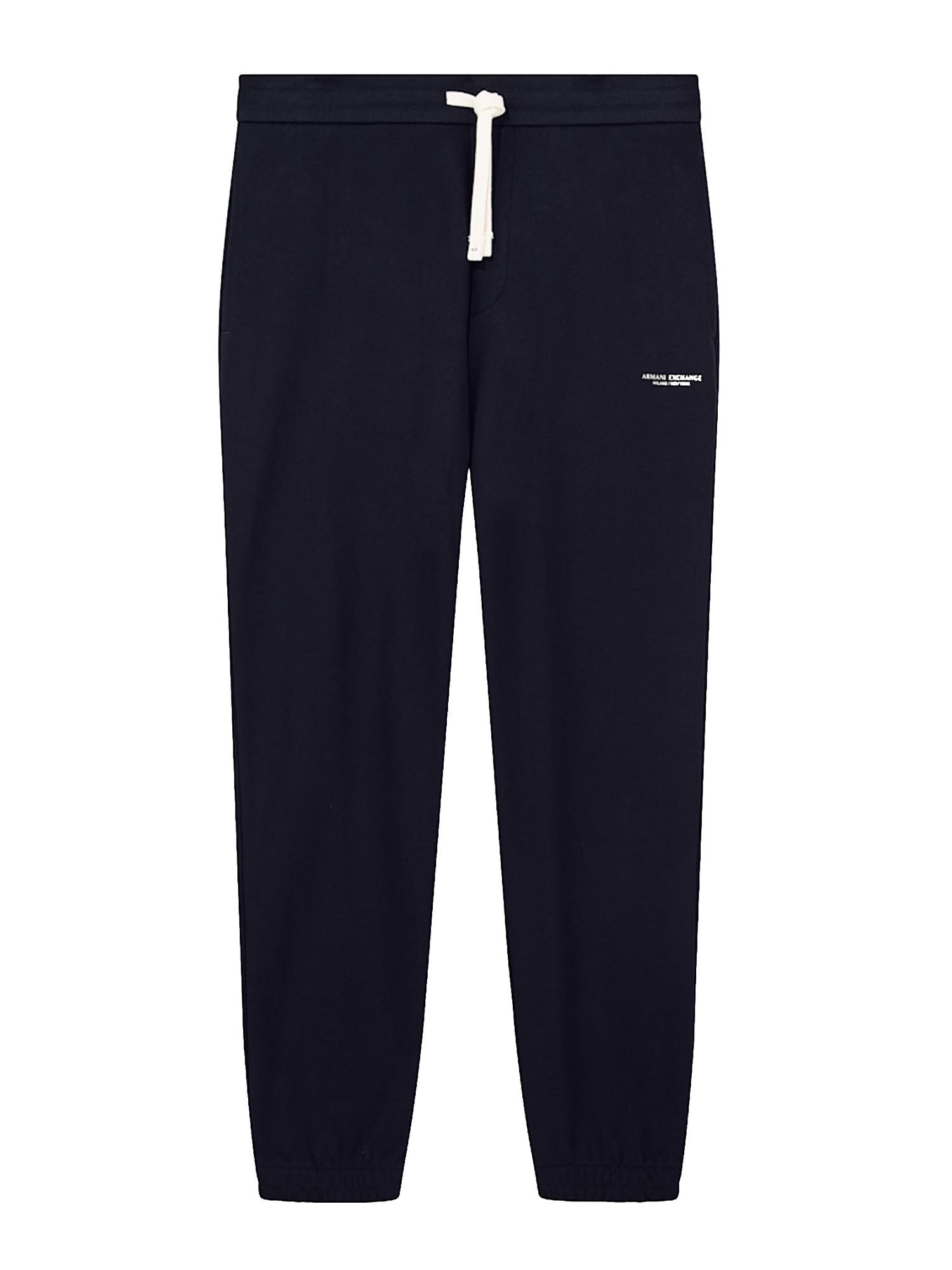 Armani Exchange Pantaloni regular fit in cotone french terry Blu