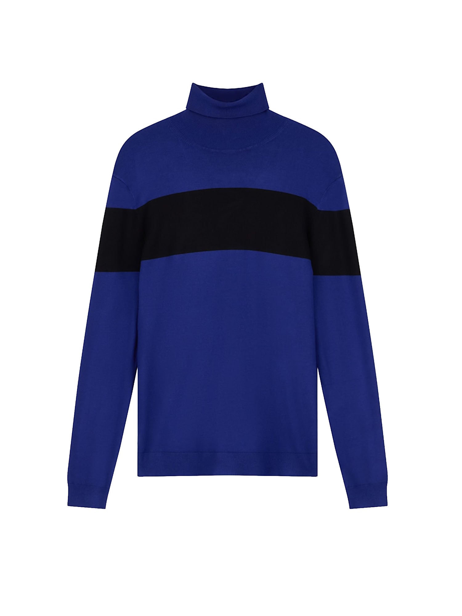 Armani Exchange Pullover Up For Party a collo alto in misto viscosa Blu