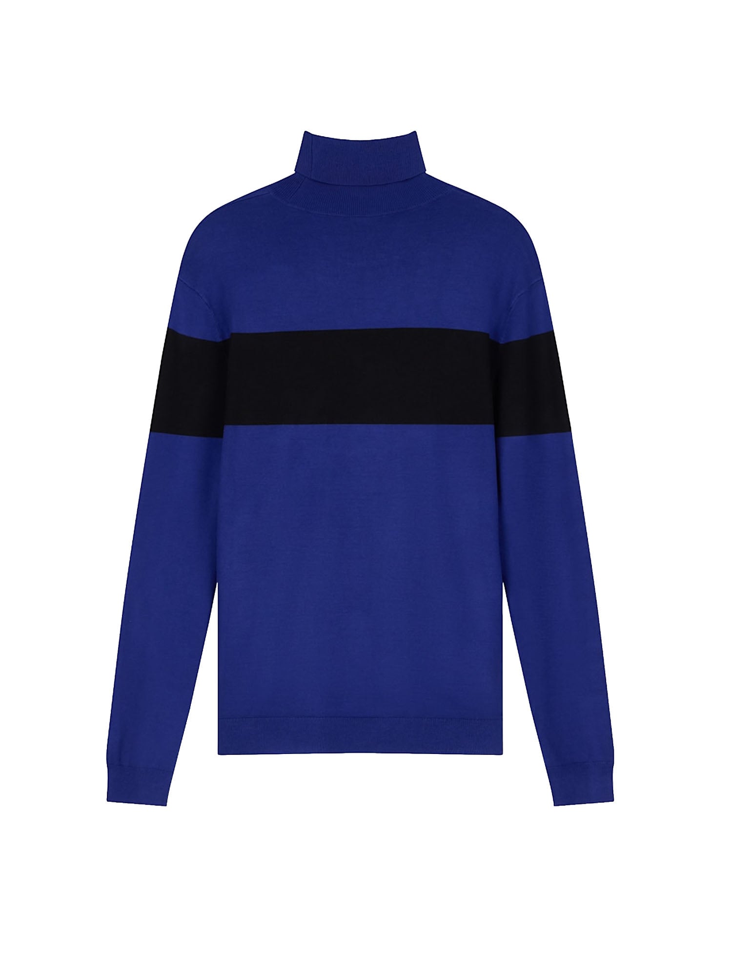 Armani Exchange Pullover Up For Party a collo alto in misto viscosa Blu