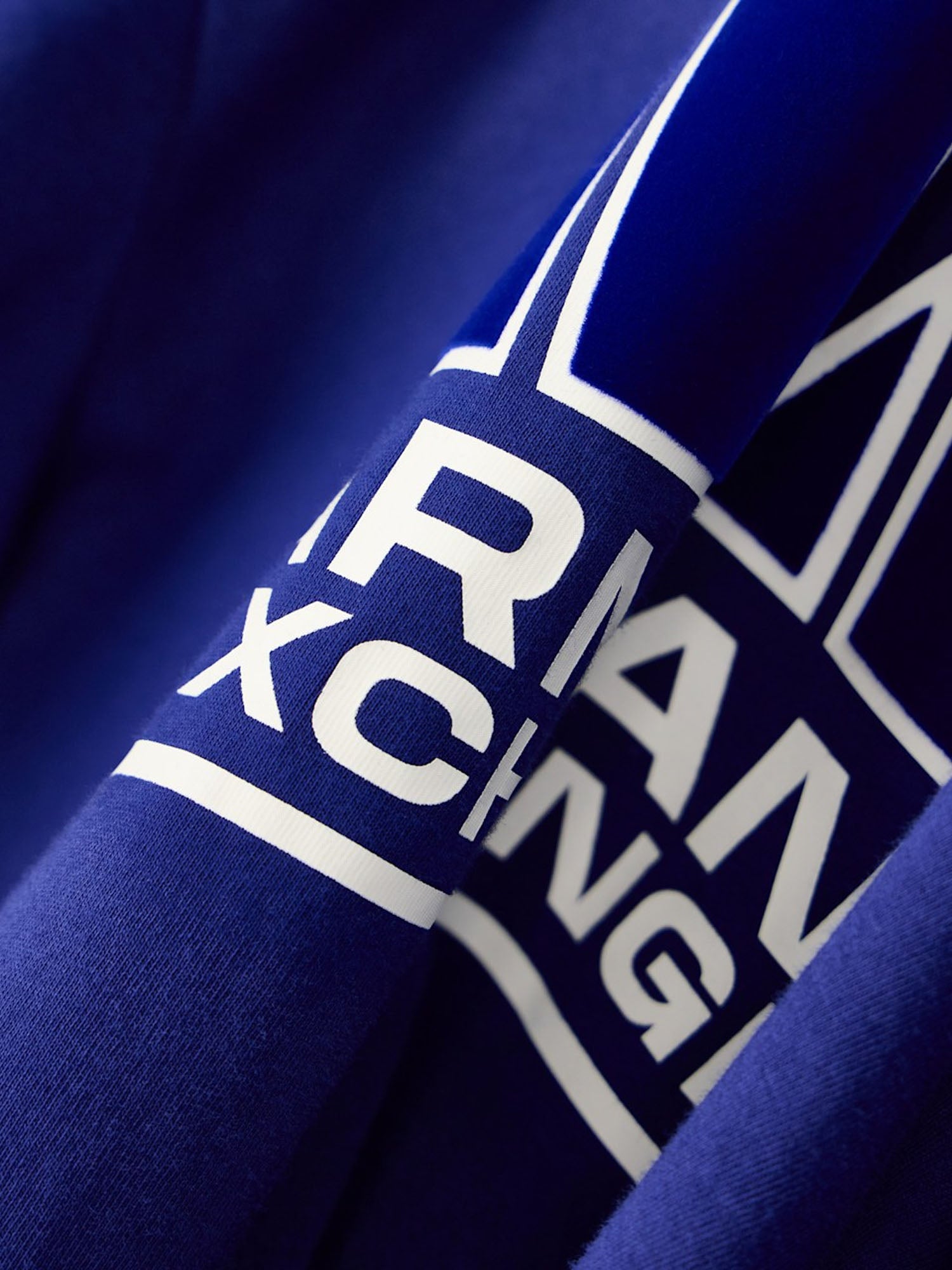 Armani Exchange T-shirt con vestibilità regolare in jersey di cotone Blu