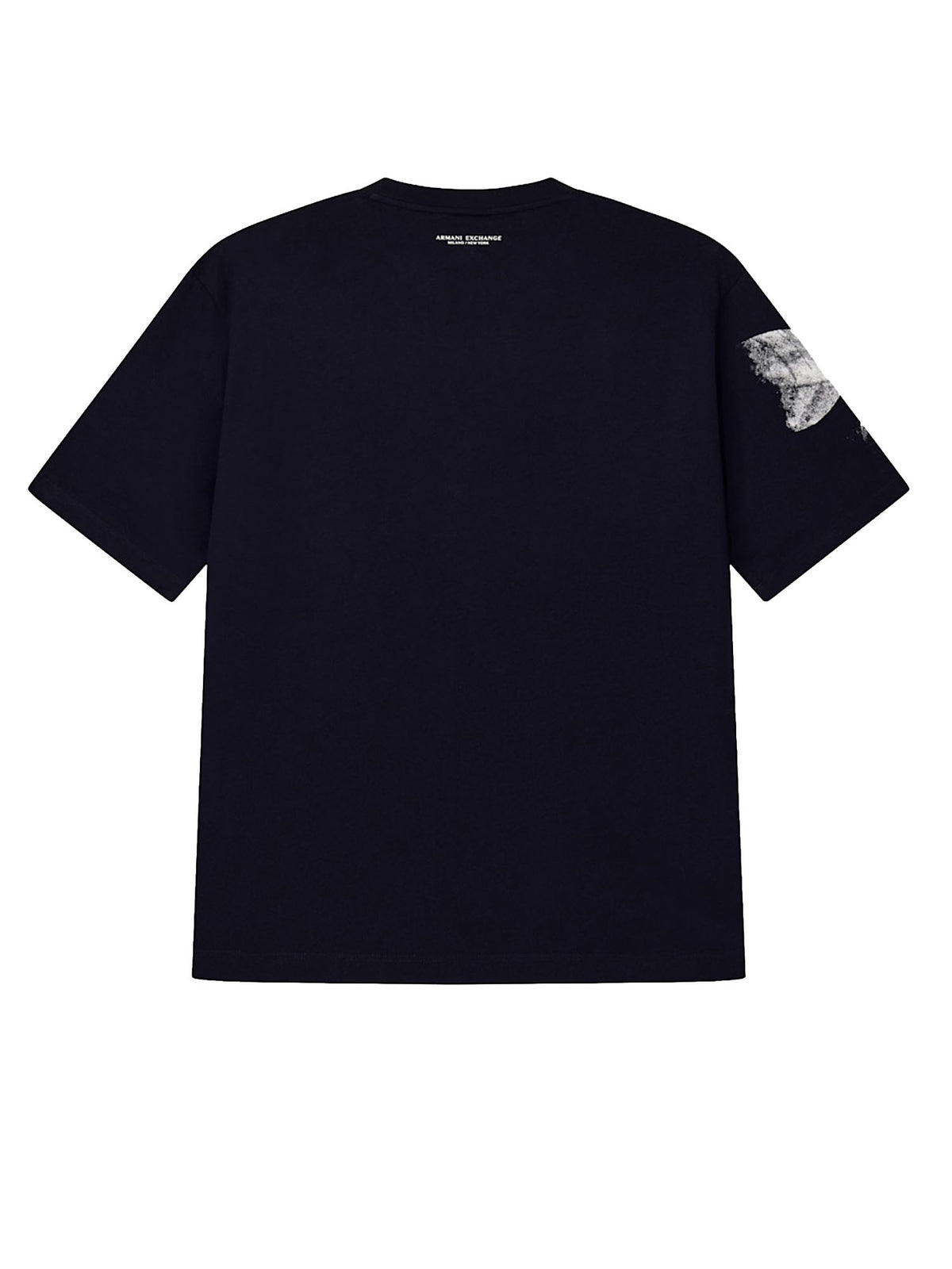 Armani Exchange T-shirt in jersey di cotone con vestibilità over Blu