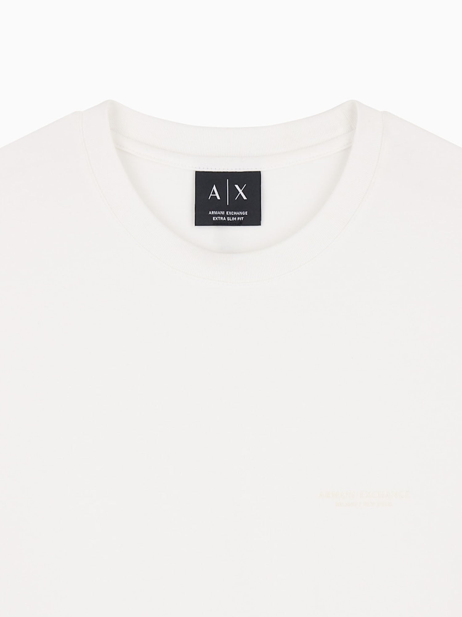 Armani Exchange T-shirt a taglio slim in jersey di cotone stretch Bianco