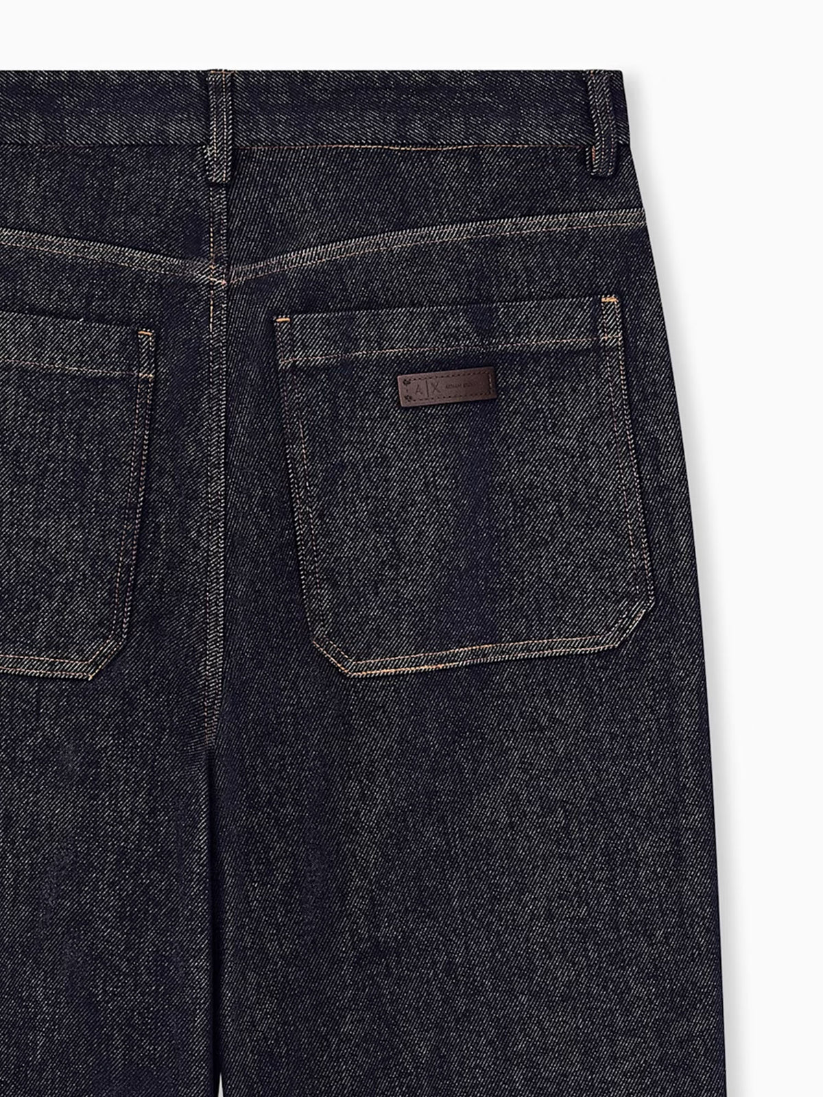 Armani Exchange Jeans con vestibilità over in denim di cotone stretch Blu