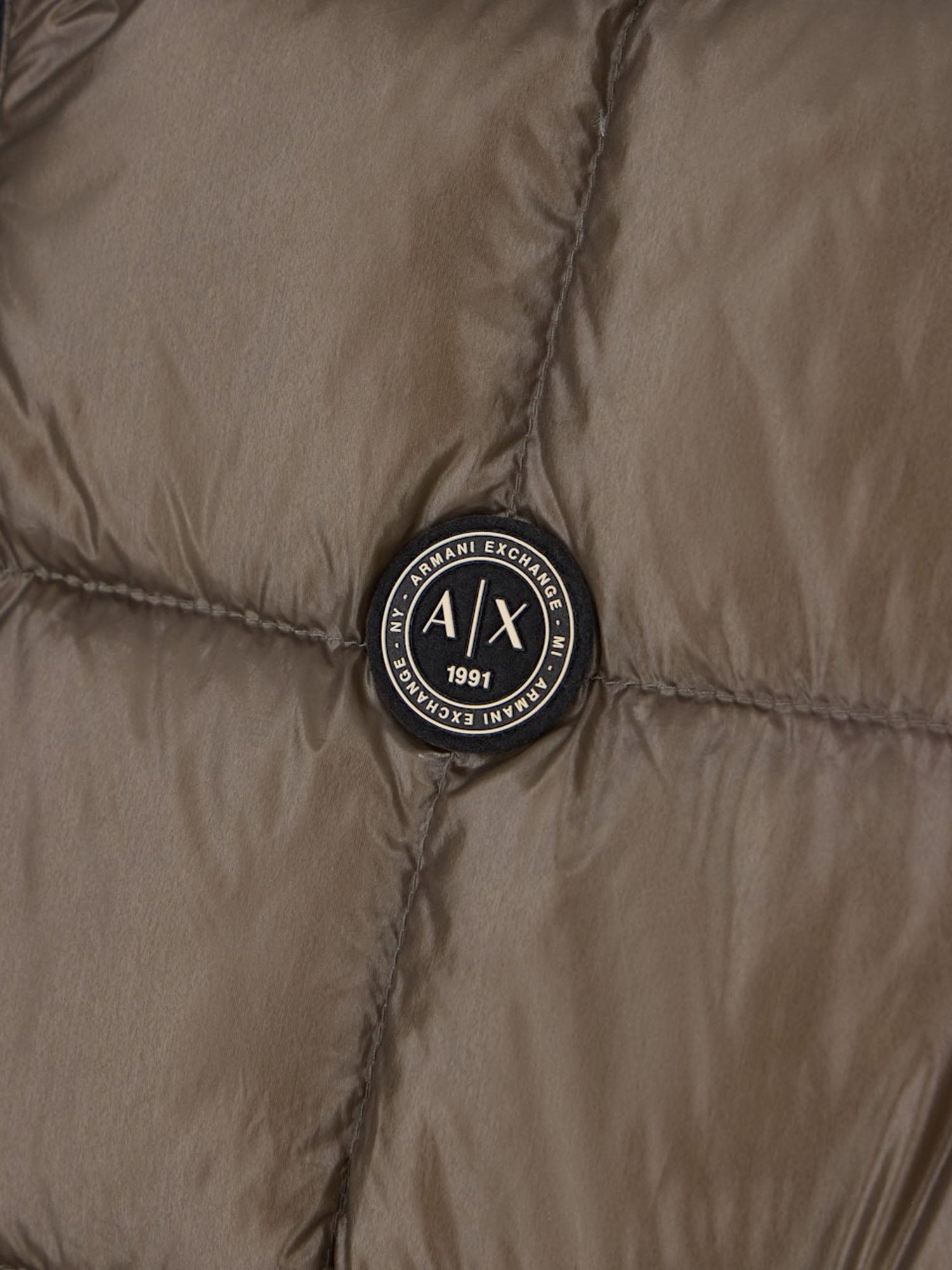 Armani Exchange Piumino in nylon con imbottitura in piuma Marrone