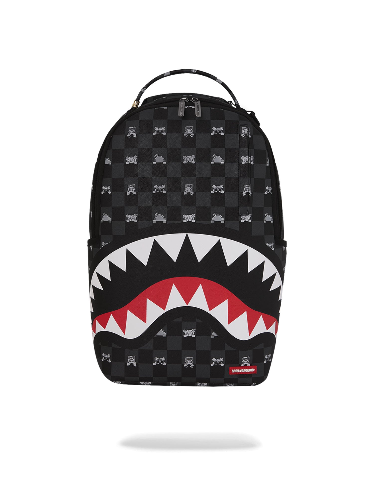 Sprayground Gray Peeking Character Check Dlxsv Backpack Nero