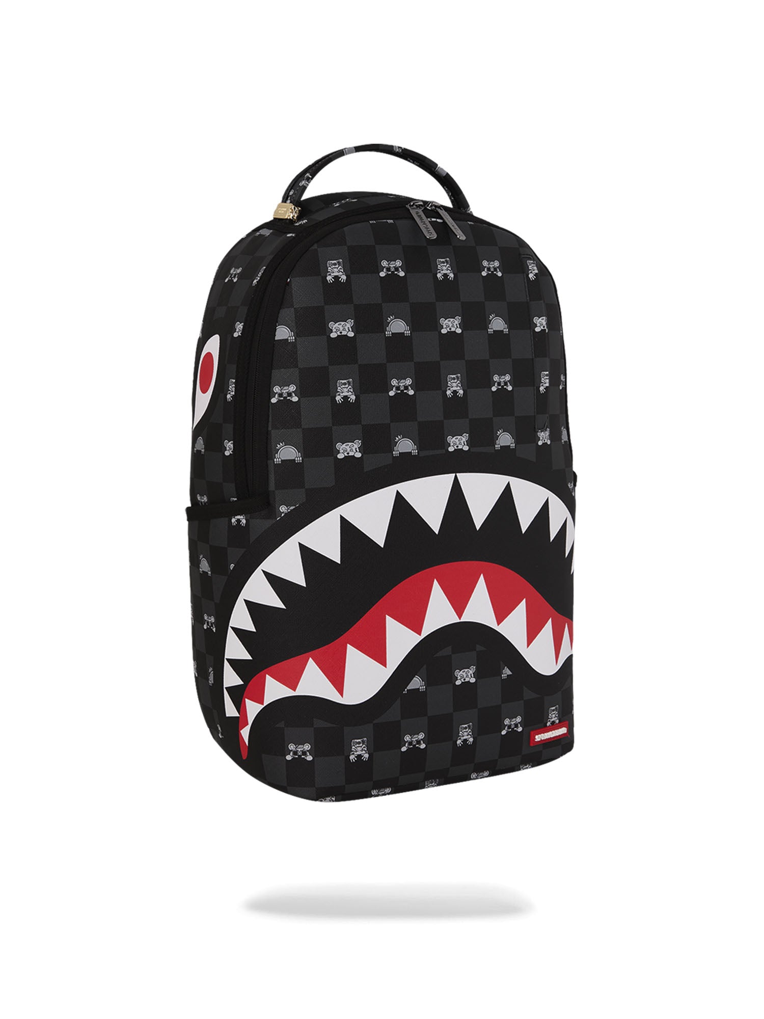 Sprayground Gray Peeking Character Check Dlxsv Backpack Nero