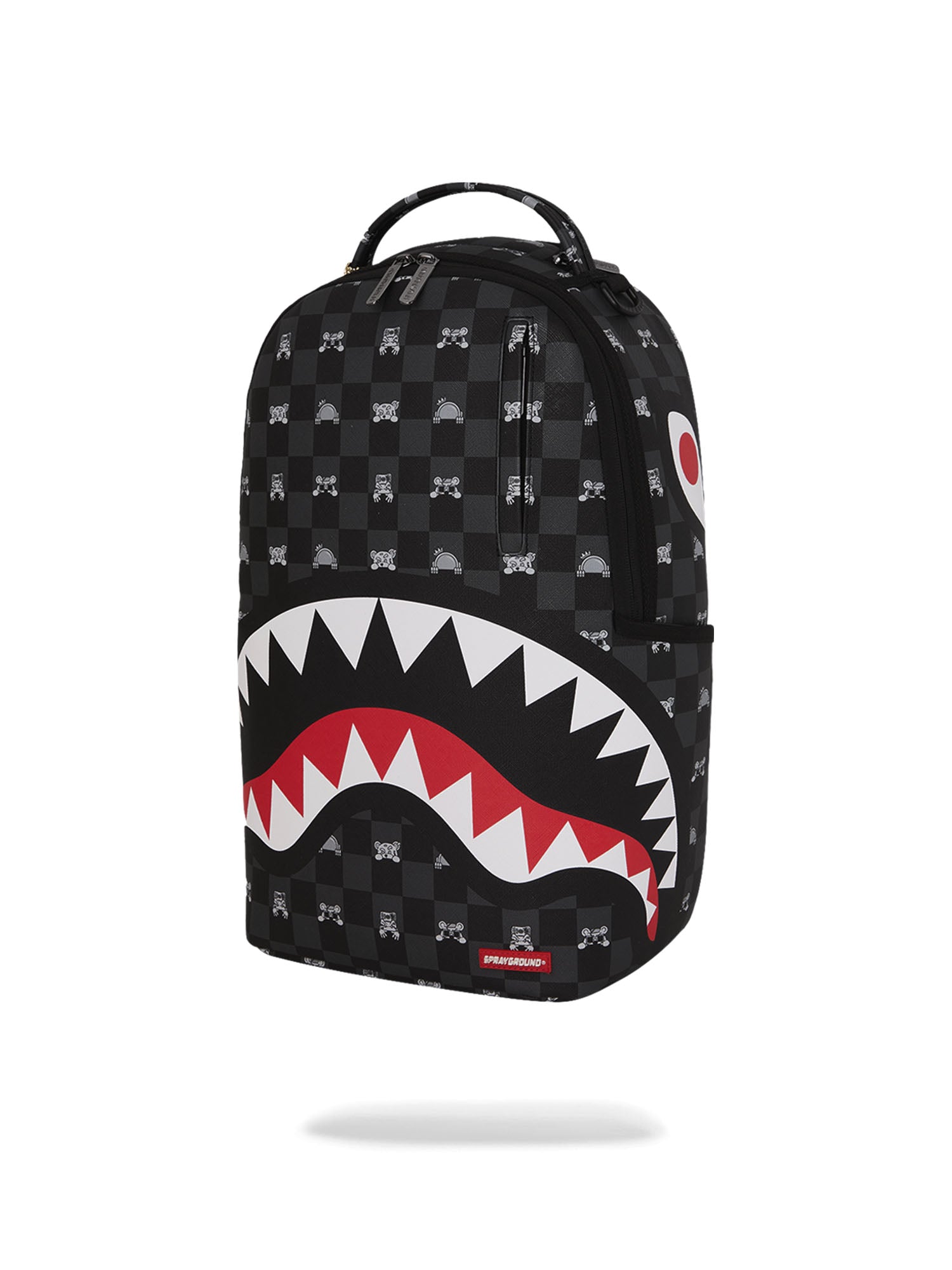 Sprayground Gray Peeking Character Check Dlxsv Backpack Nero