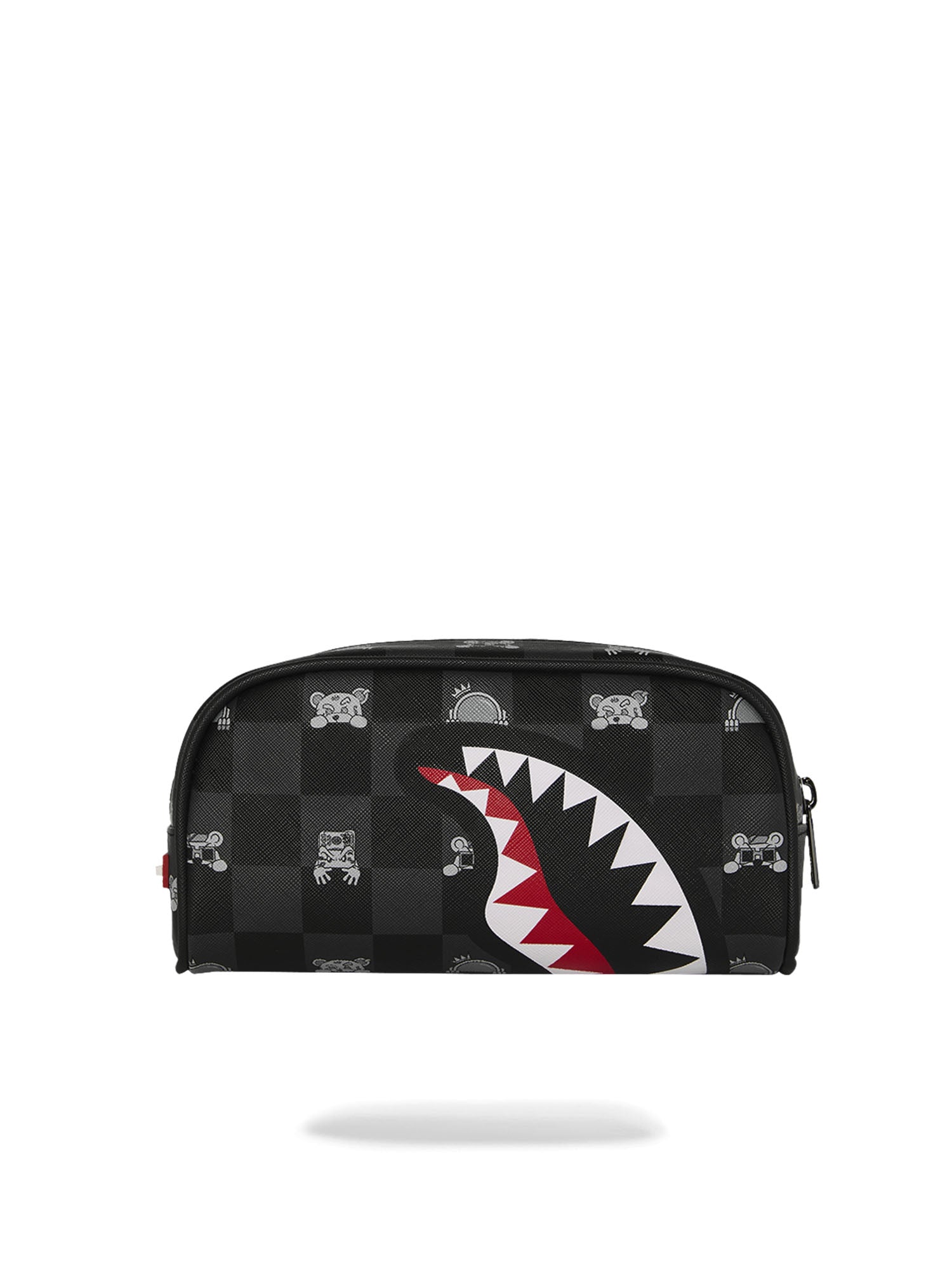 Sprayground Gray Peeking Character Check Pencil Pouch Nero