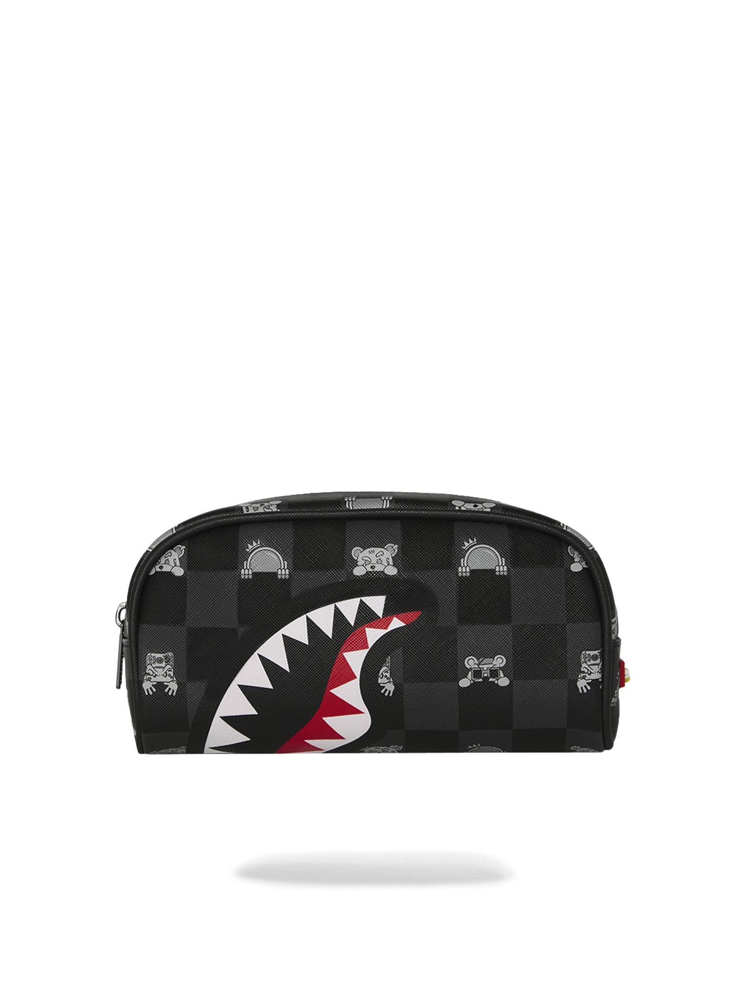 Sprayground Gray Peeking Character Check Pencil Pouch Nero