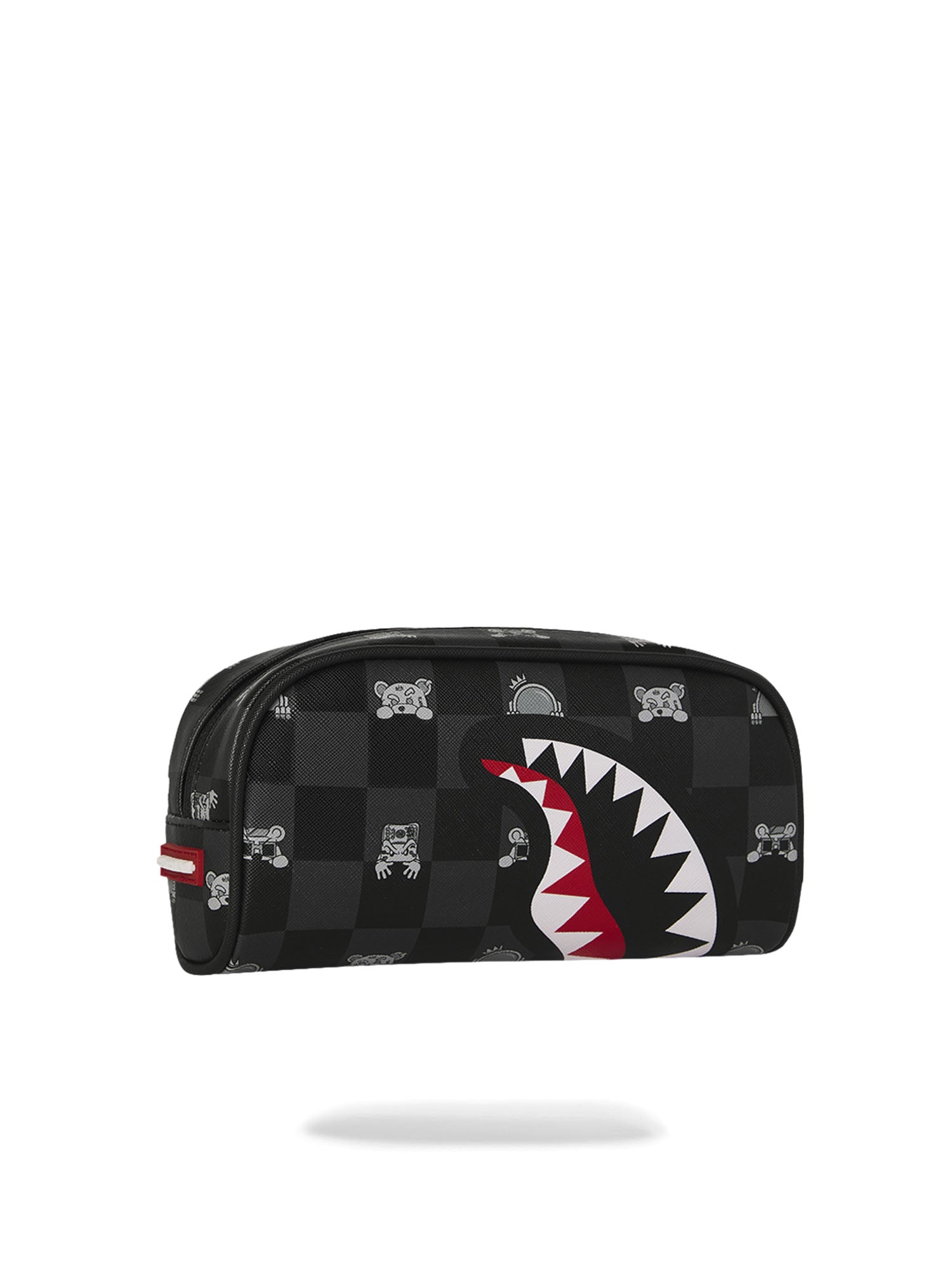 Sprayground Gray Peeking Character Check Pencil Pouch Nero