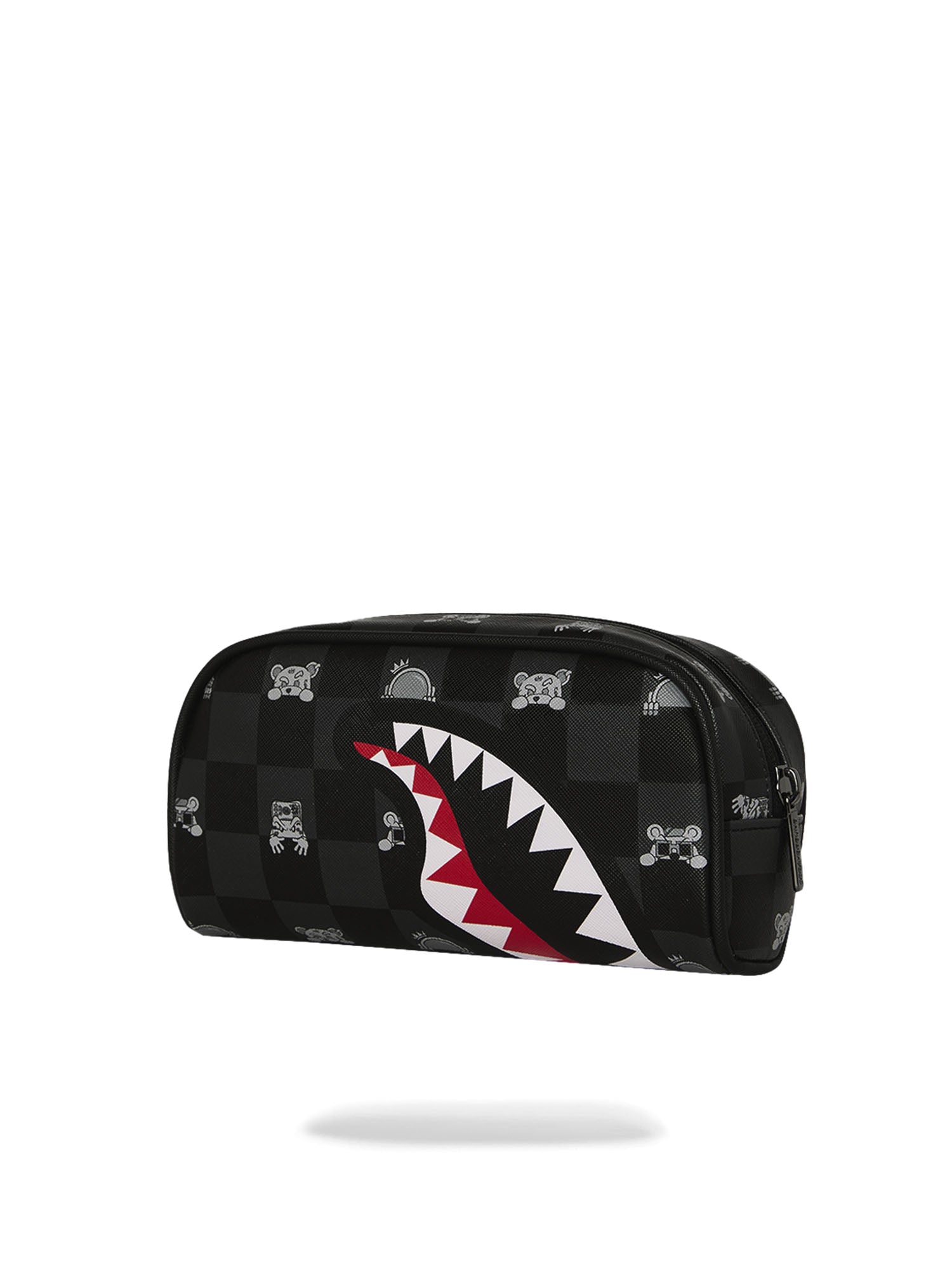 Sprayground Gray Peeking Character Check Pencil Pouch Nero