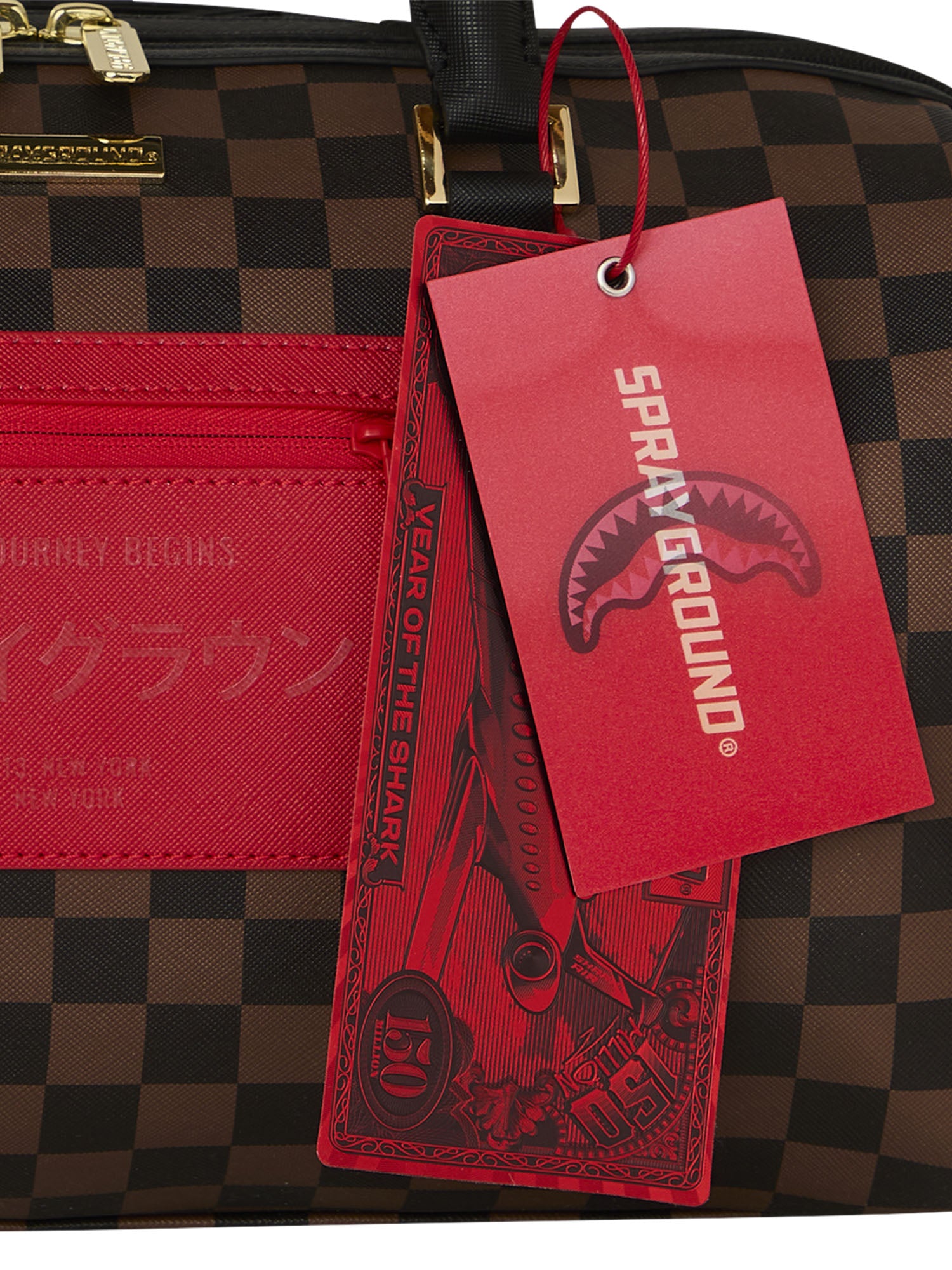 Sprayground Red Redemption Mini Duffle Marrone