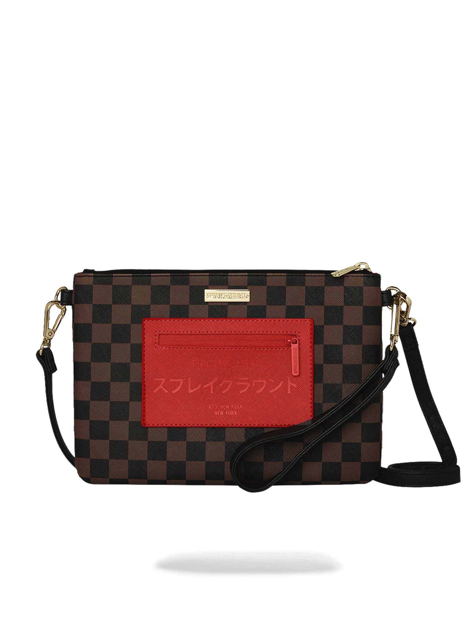 Sprayground Red Redemption Crossbody Pouchette Marrone